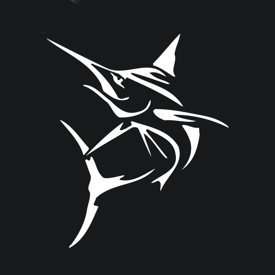 Creative Tribal Marlin Fish Bone Wall Sticker Small Computer Decor Car Styling Window Stickers Home Decoration Art Wallpaper. wall sticker. decoration artwindow sticker