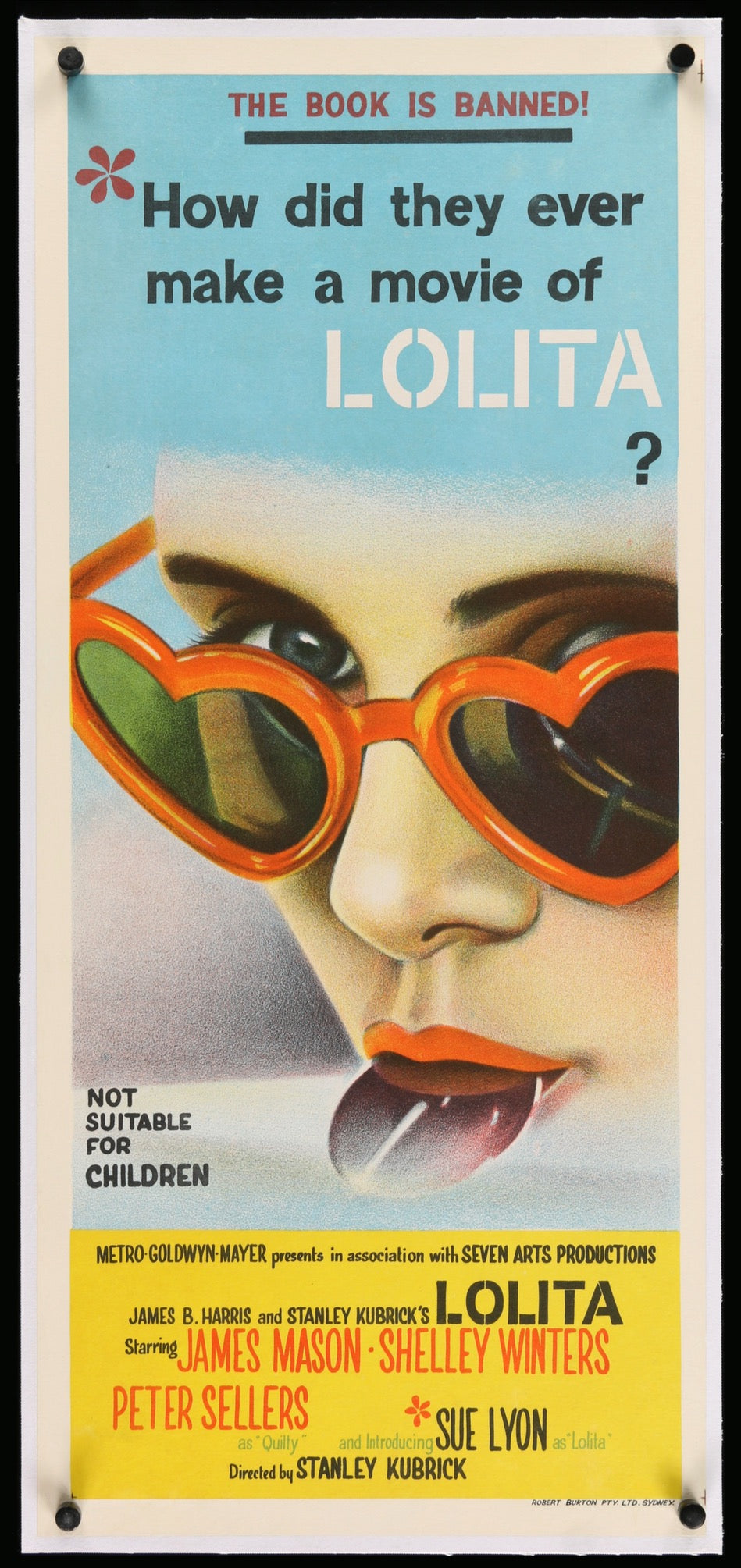 Lolita Original Australian Daybill Movie Poster Film Art Movie Posters