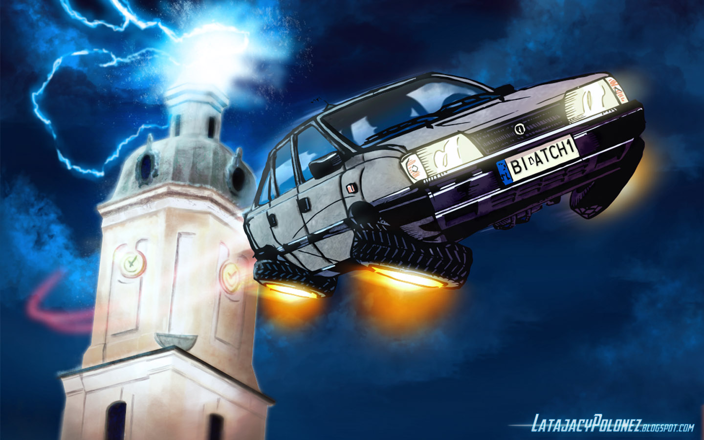 Flying Polonez (wallpaper)
