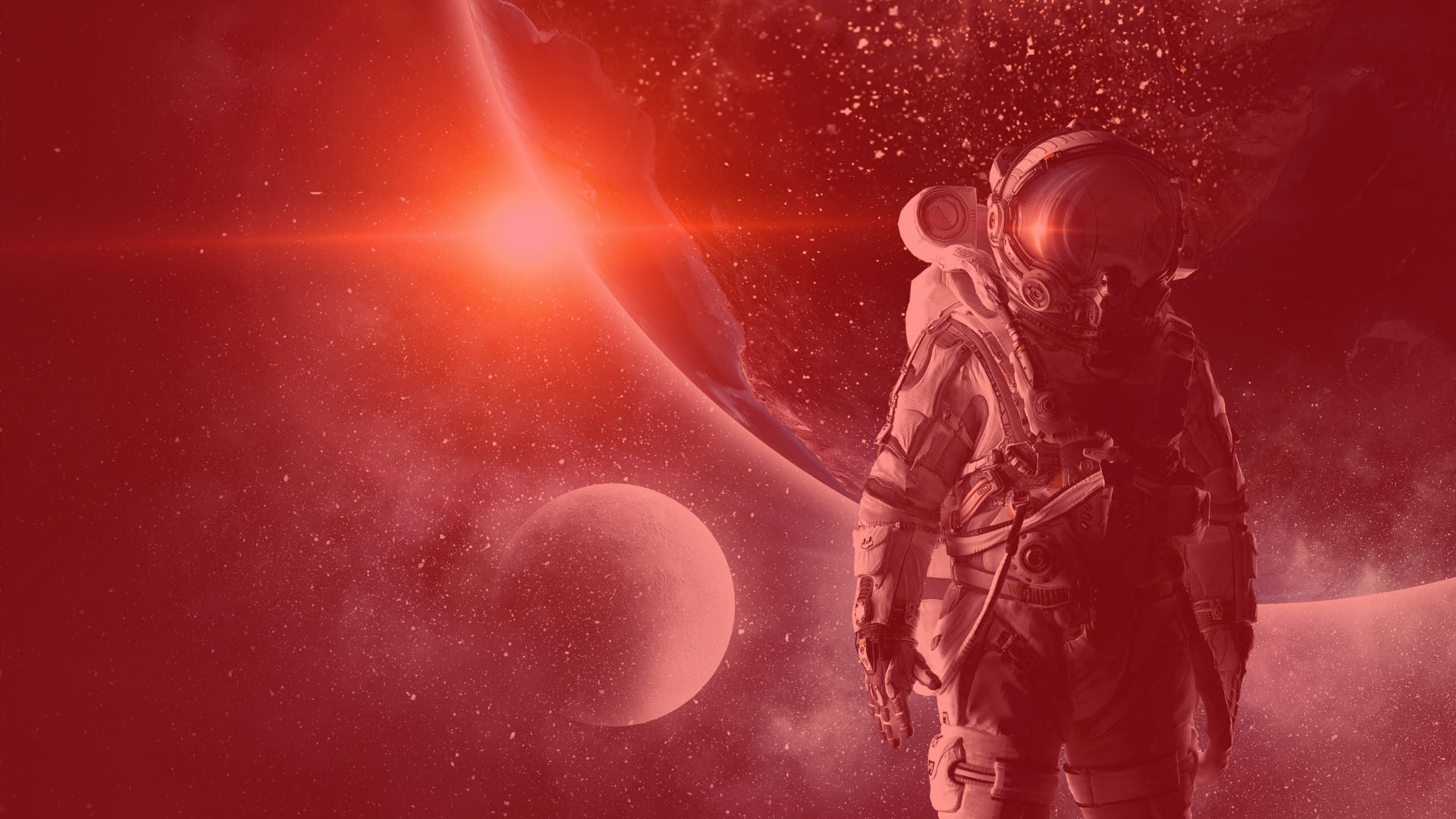 Red Space wallpaper Download on 24wallpaper