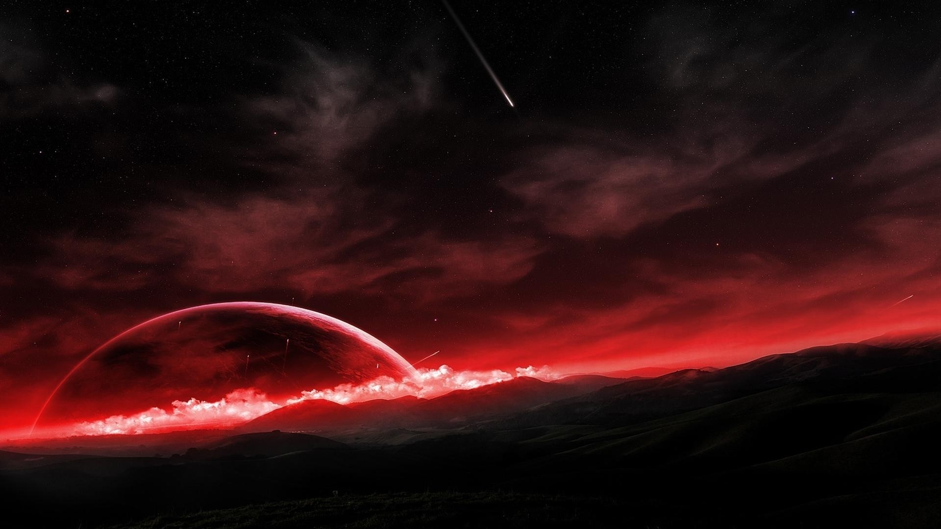 Red Space Wallpaper