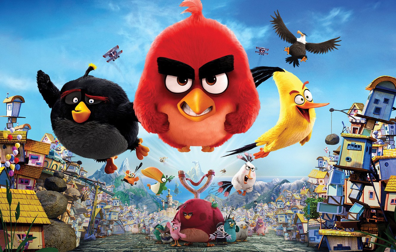 Wallpaper Red, game, birds, film, animated, angry, Angry Birds, animated movie, Bomb, Chuck, Terence, AB image for desktop, section фильмы