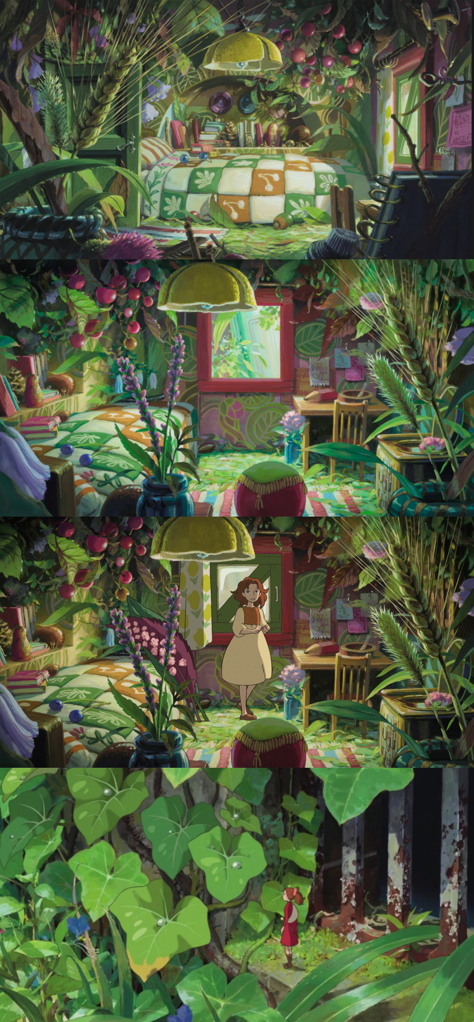 Arrietty Bedroom Stills. Studio ghibli art, Ghibli artwork, Ghibli art