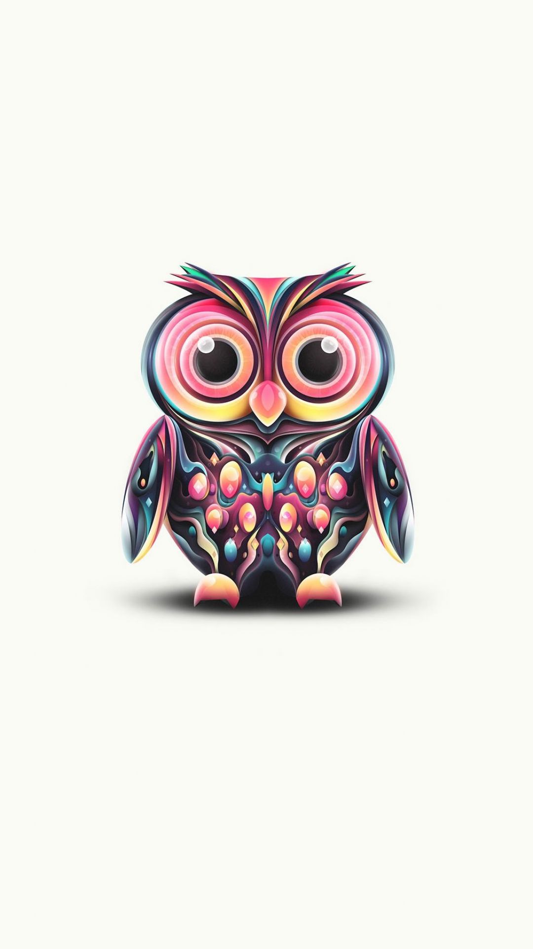 Coorful Minimal Owl IPhone Wallpaper IPhone Wallpaper