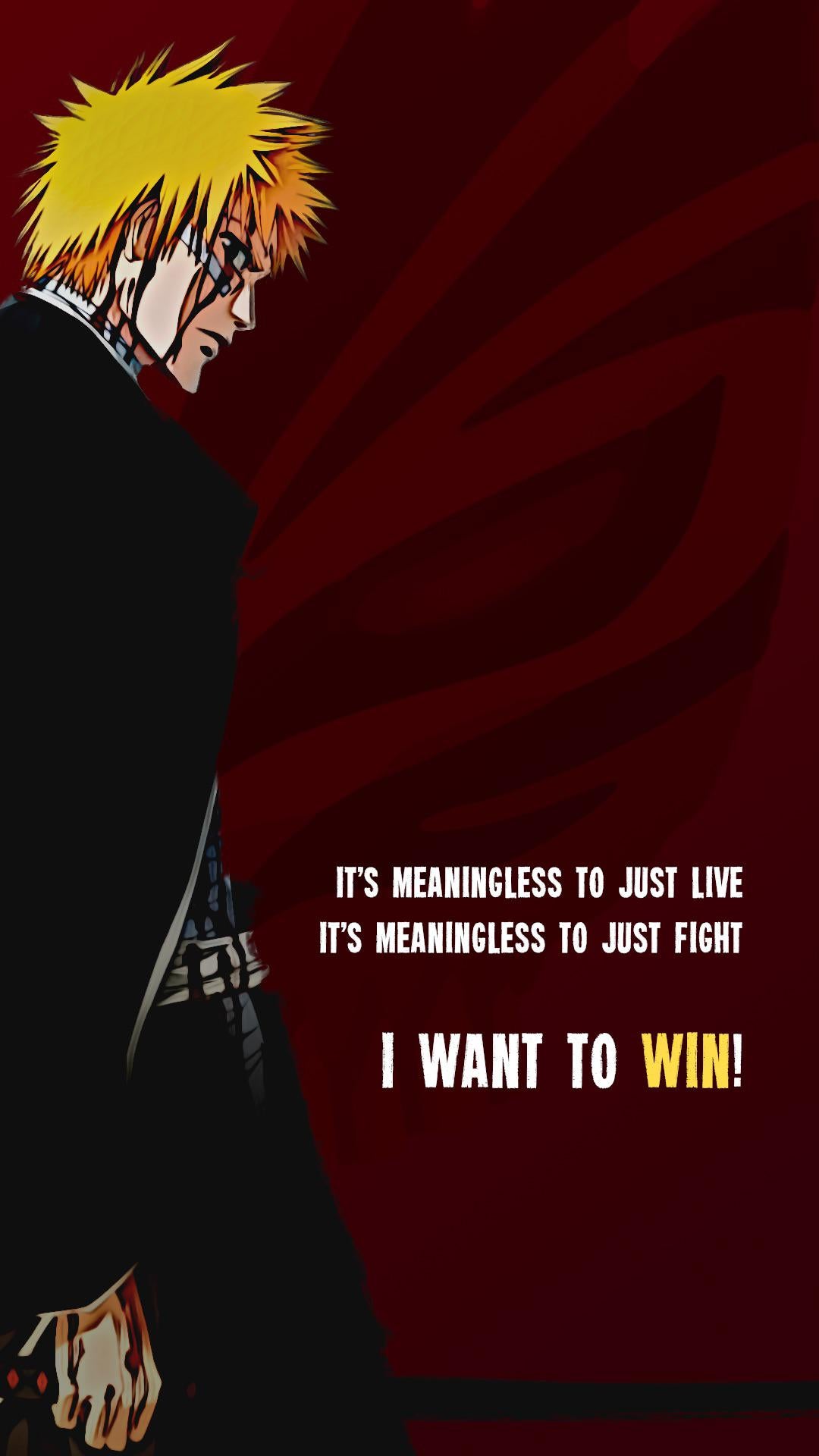 I make anime wallpaper with quotes. It was Ichigo's turn this week