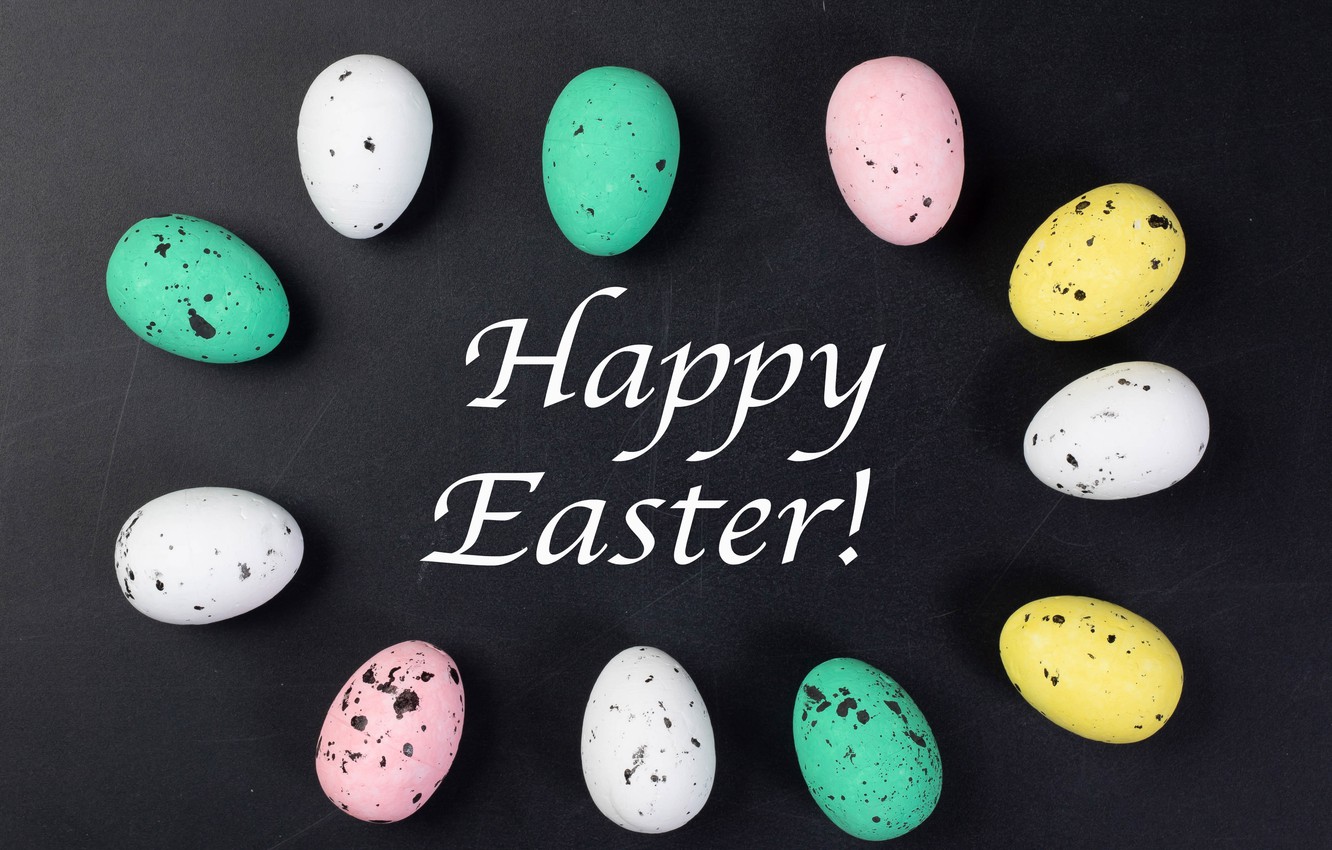 Wallpaper eggs, Easter, eggs, the dark background image for desktop, section праздники