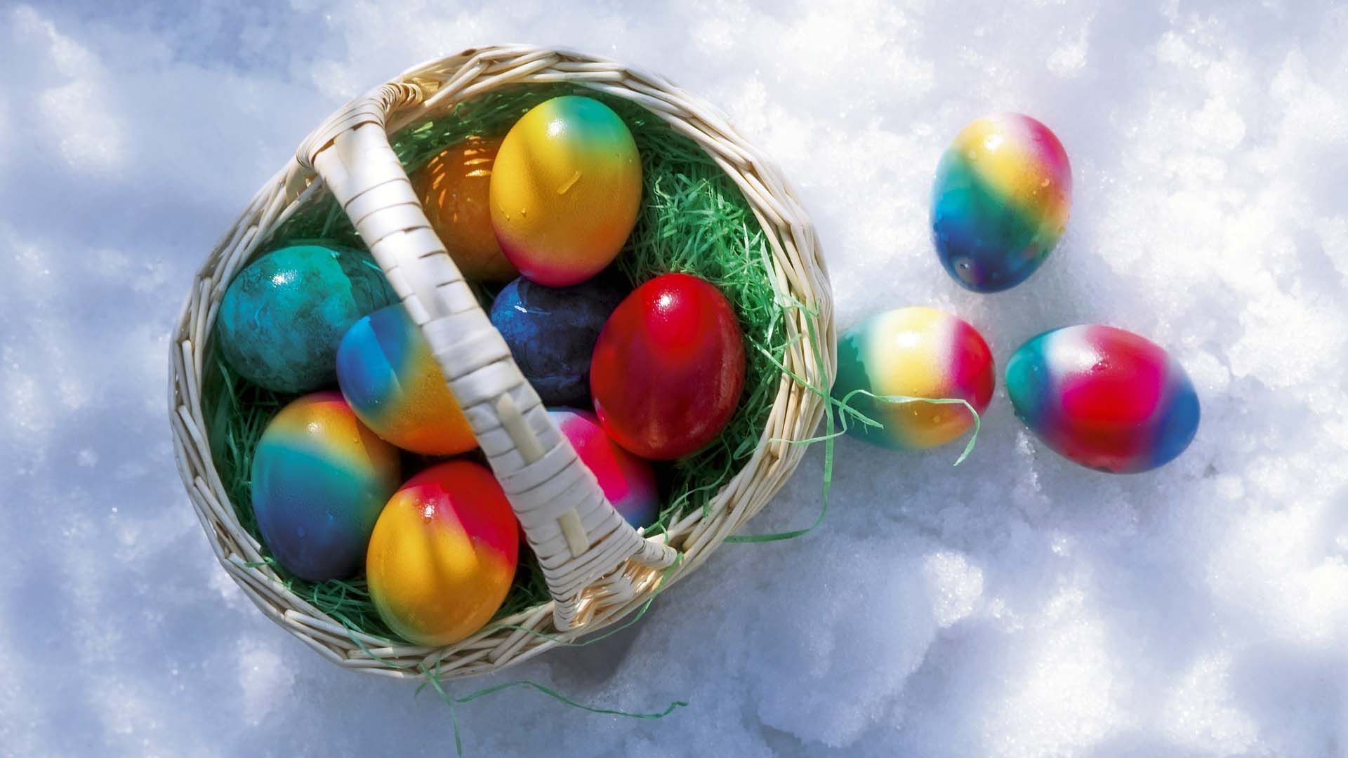 Easter Eggs In The Snow Wallpaper 1920x1080 PC Wallpaper. Easter egg hunt, Easter wallpaper, Easter eggs