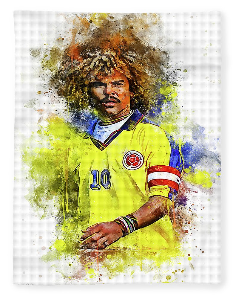 Carlos Valderrama Poster Fleece Blanket