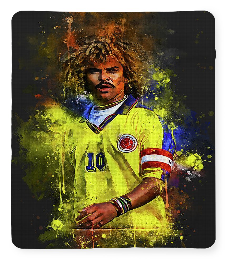 Carlos Valderrama Poster Fleece Blanket