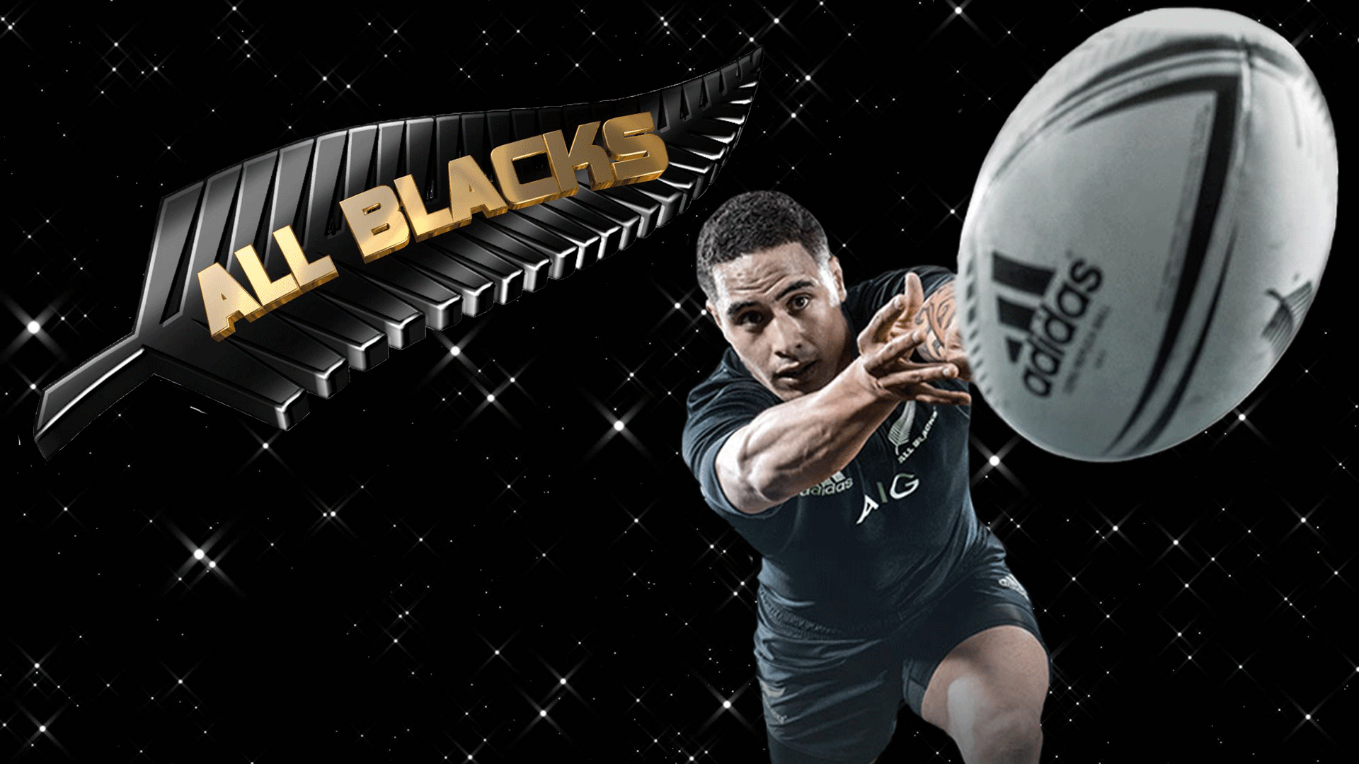 All Blacks rugby “Wallpaper” created by Gordon Tunstall using Adobe Photohop 2015