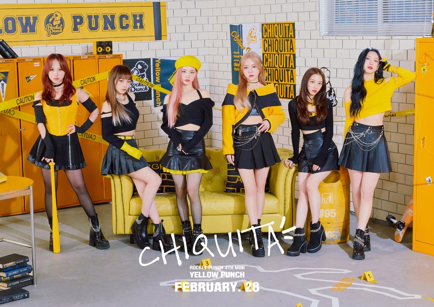 Rocket Punch show off their visuals in the latest set of kitschy concept photo for 'Yellow Punch'