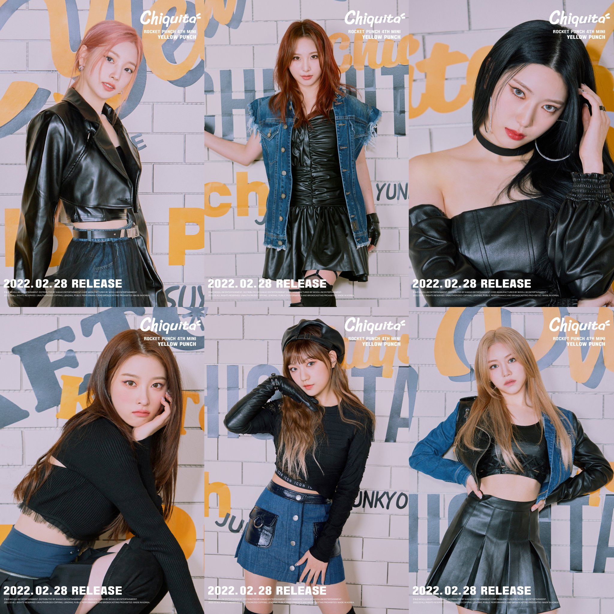 CHIQUITA punch red punch blue punch yellow punch ROCKET PUNCH GREW UP SO WELL