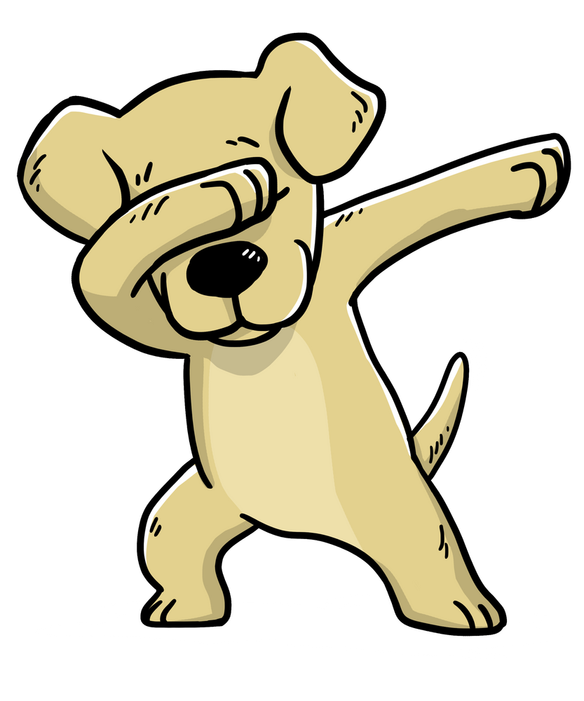 Dabbing Labrador Retriever Dog Dab Dance Sticker by BarkTrends. Labrador retriever dog, Labrador art, Girl