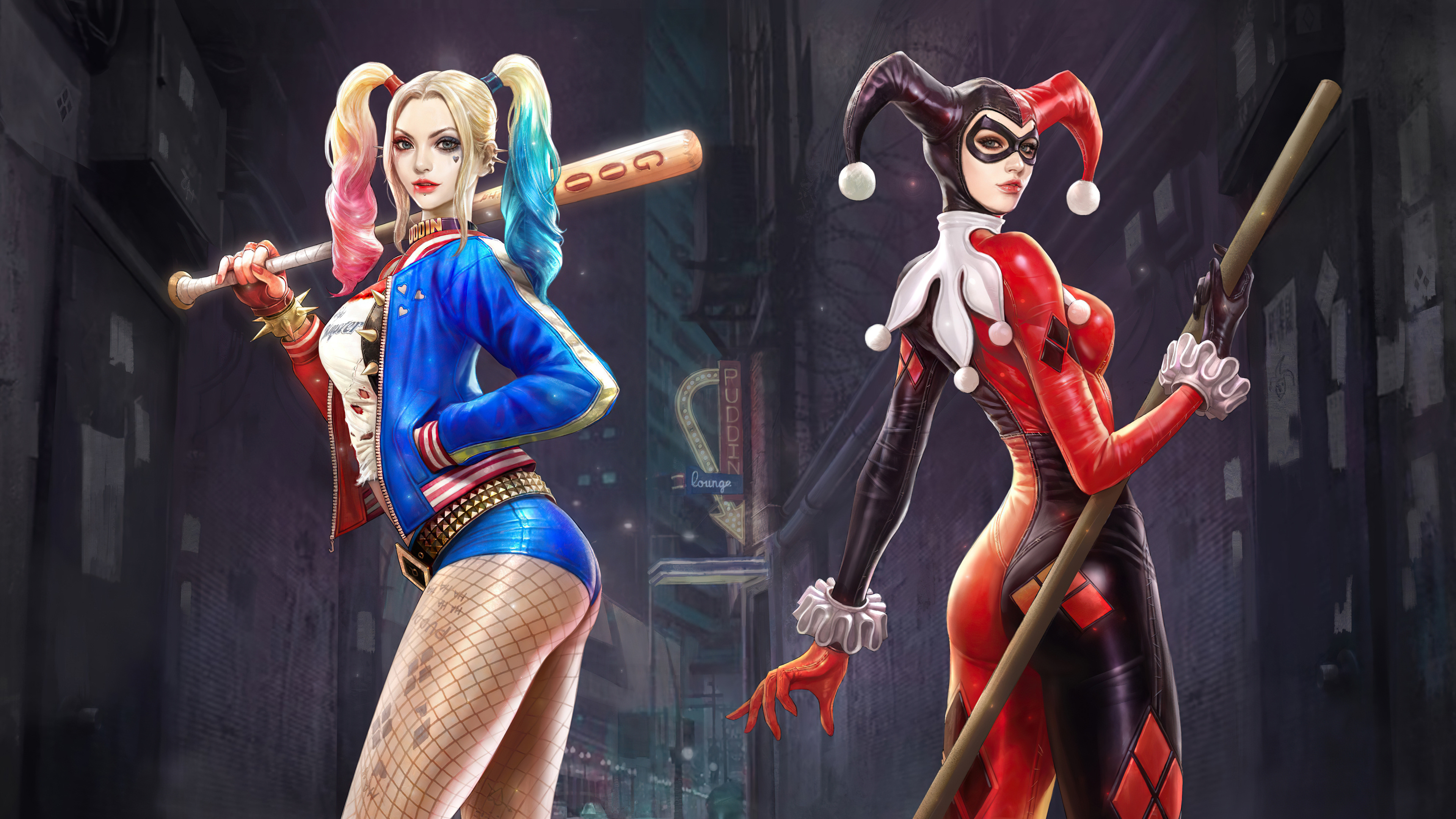 Harley Quinn Suit Costume Dc Comics Girls 4k, HD Superheroes, 4k Wallpaper, Image, Background, Photo and Picture