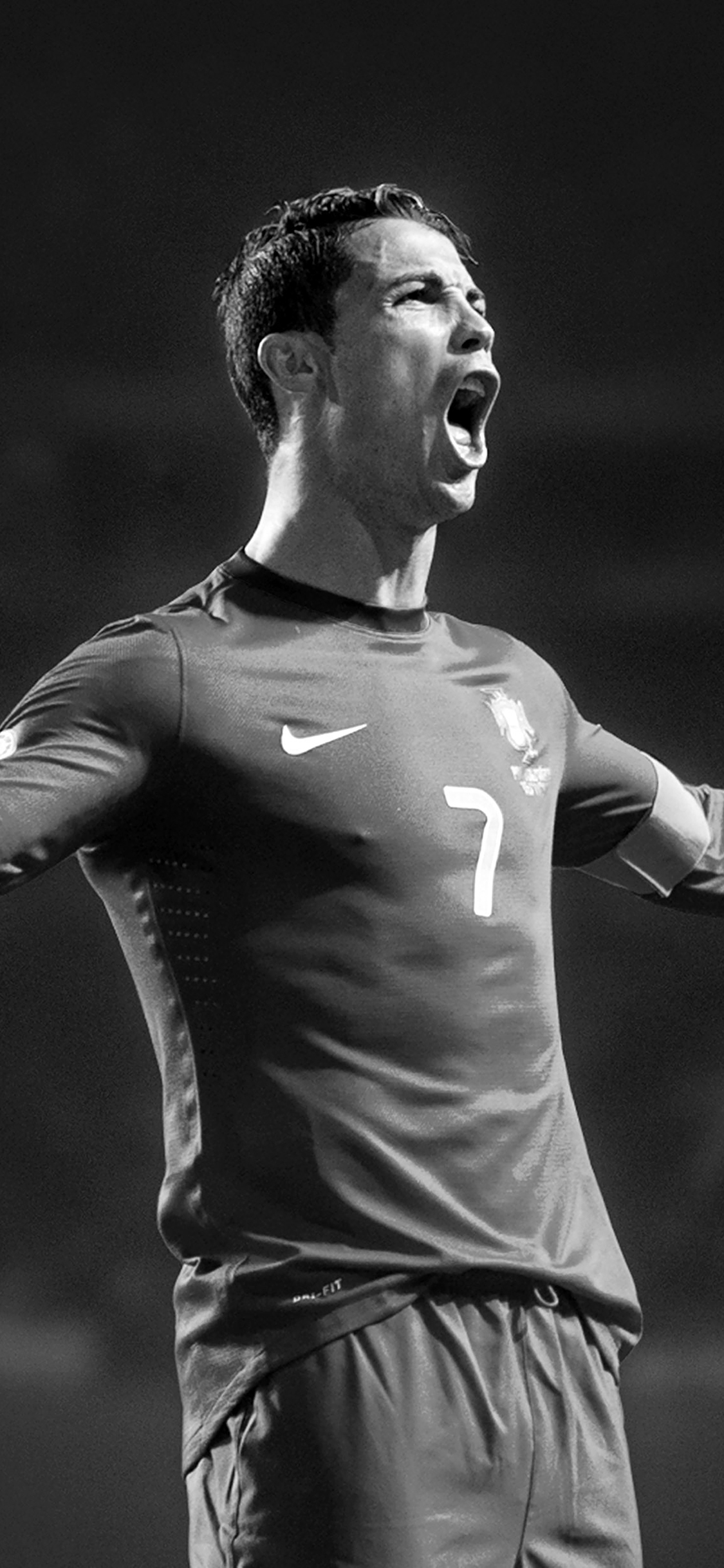 iPhoneXpapers ronaldo roar dark face sports art