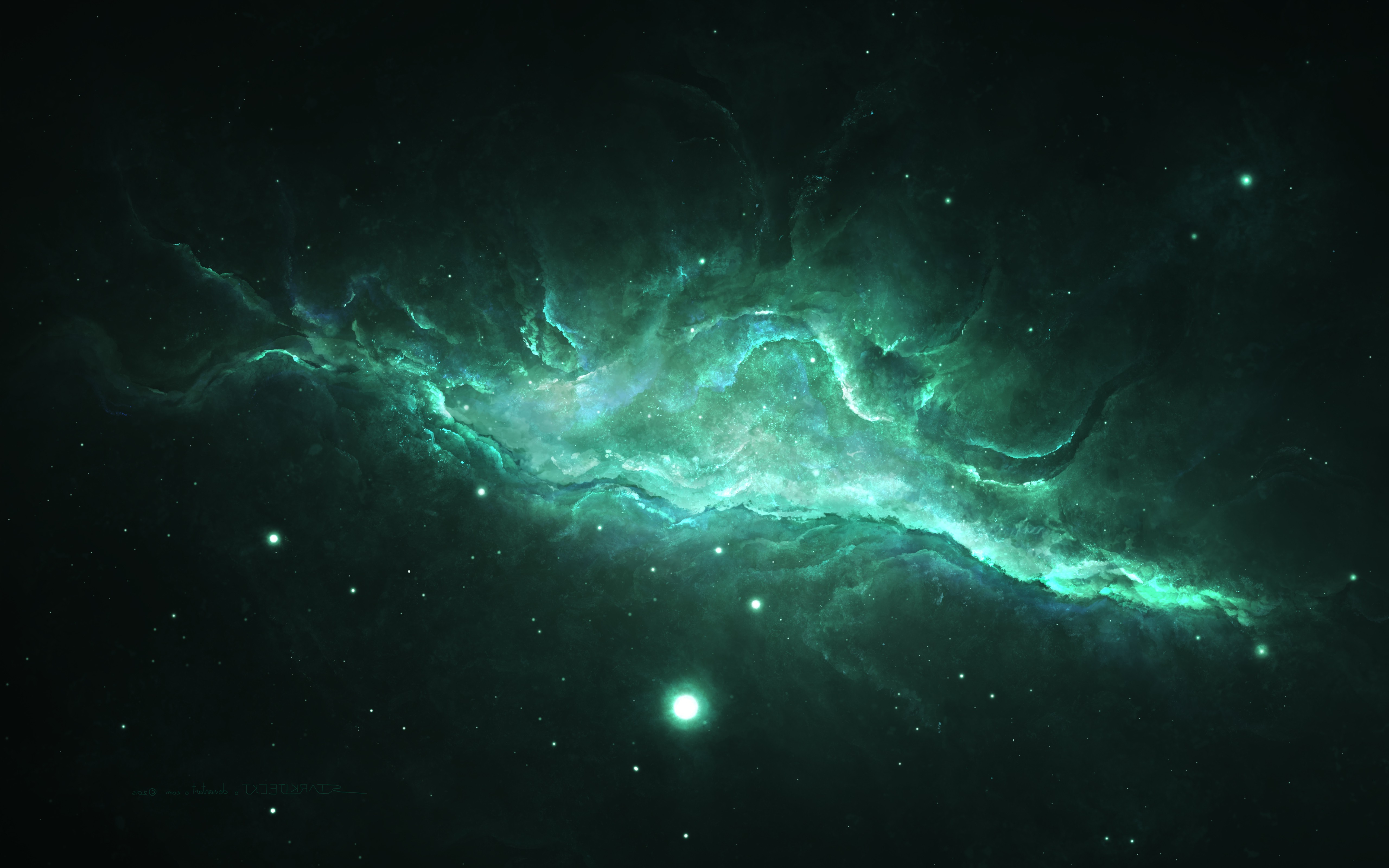 Hd Green Wallpaper Nebula