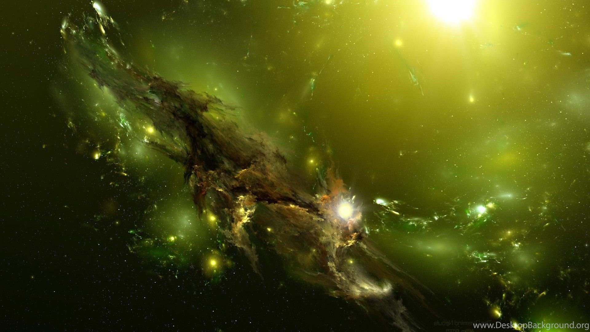 Green Nebula Wallpaper Pics About Space Desktop Background