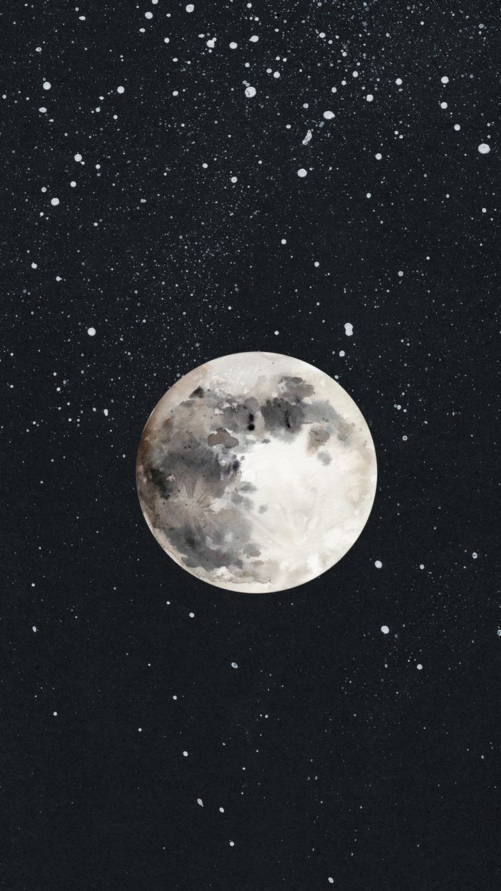 My iPhone Wallpaper (Created by Over) ————————— Reblog or like if you save ☻. iPhone wallpaper moon, Moon painting, iPhone wallpaper