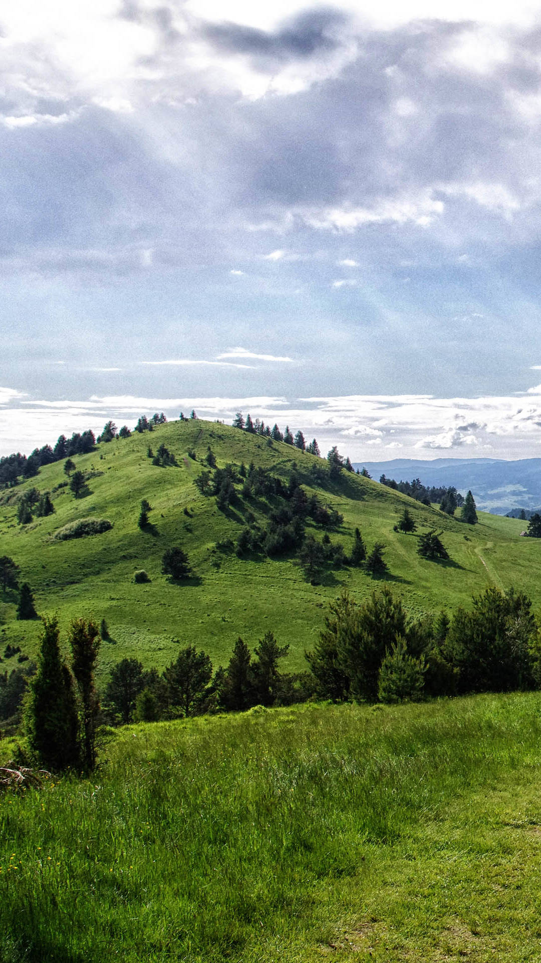 spring iphone wallpaper, mountainous landforms, green, grassland, highland, natural landscape, nature, hill, pasture, sky, mountain