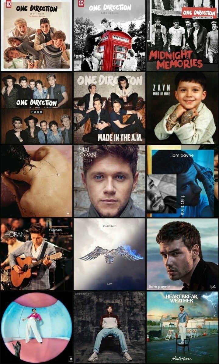 Album covers- One Direction. One direction posters, One direction collage, One direction albums