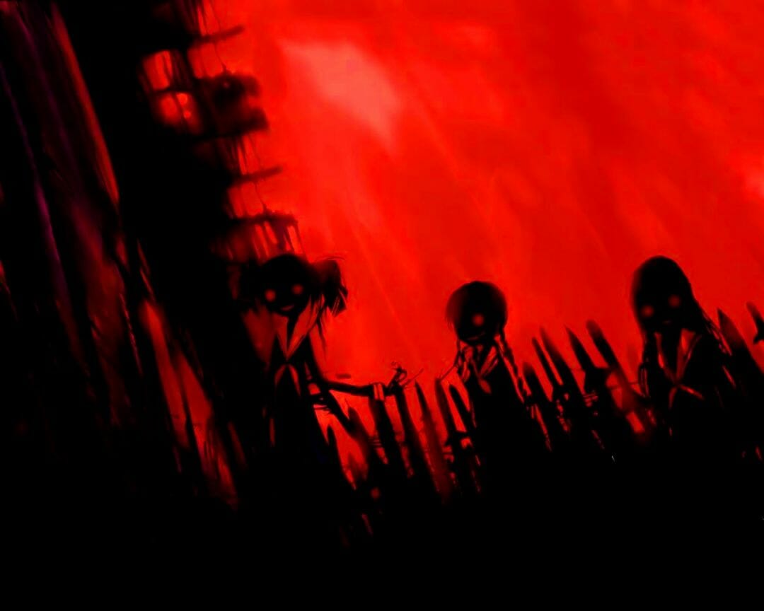 Black Anime Girls Horror Red Anime Horror Anime
