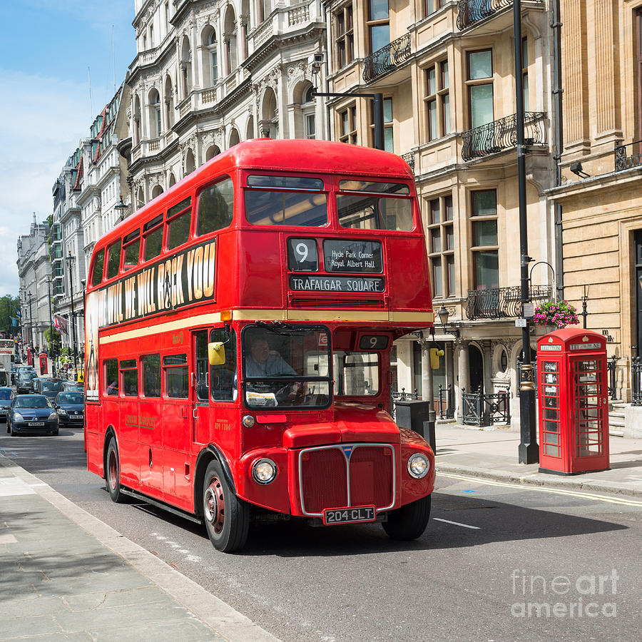 London Red Bus Photograph