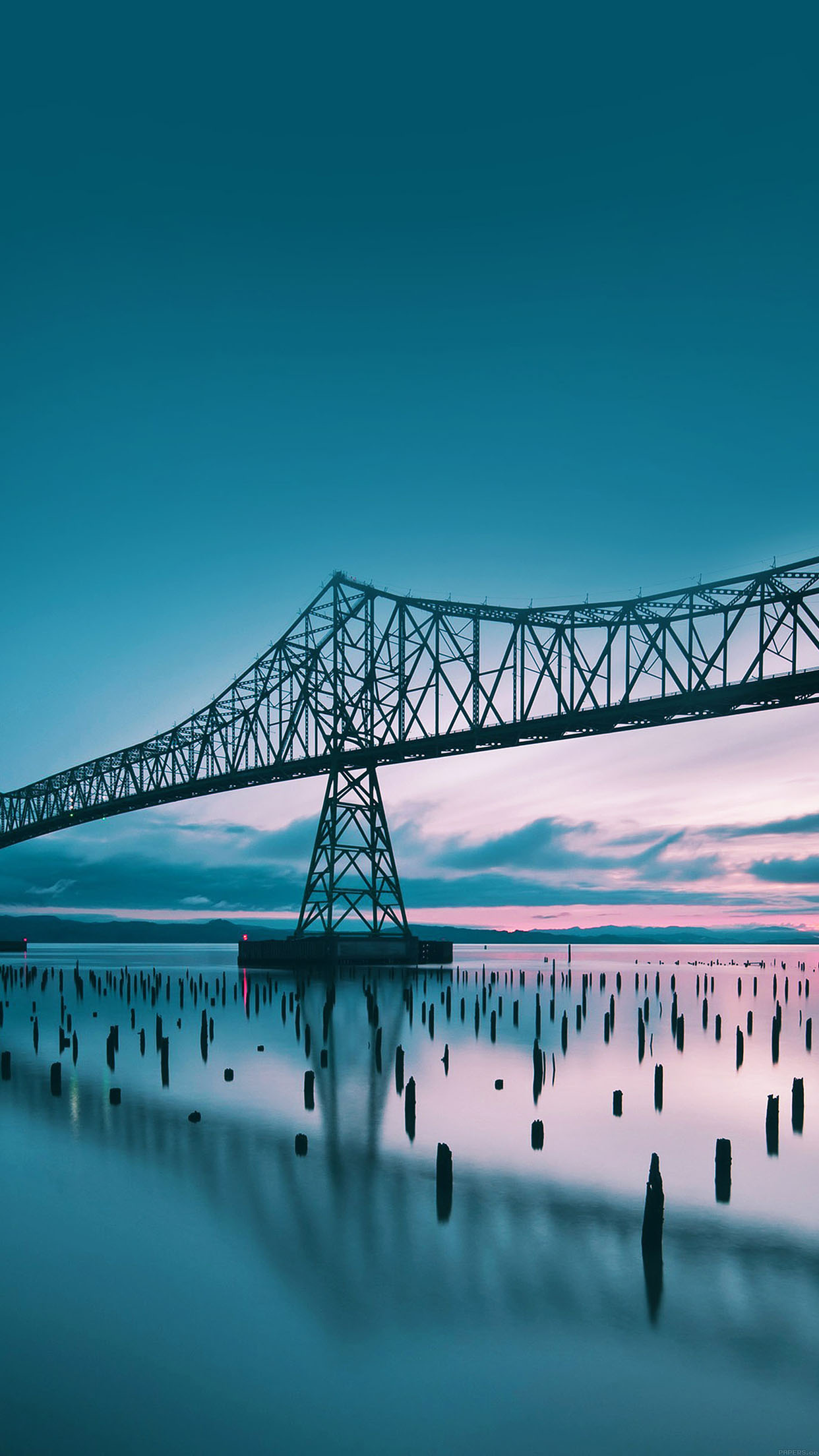 iPhoneXpapers bridge sea nature