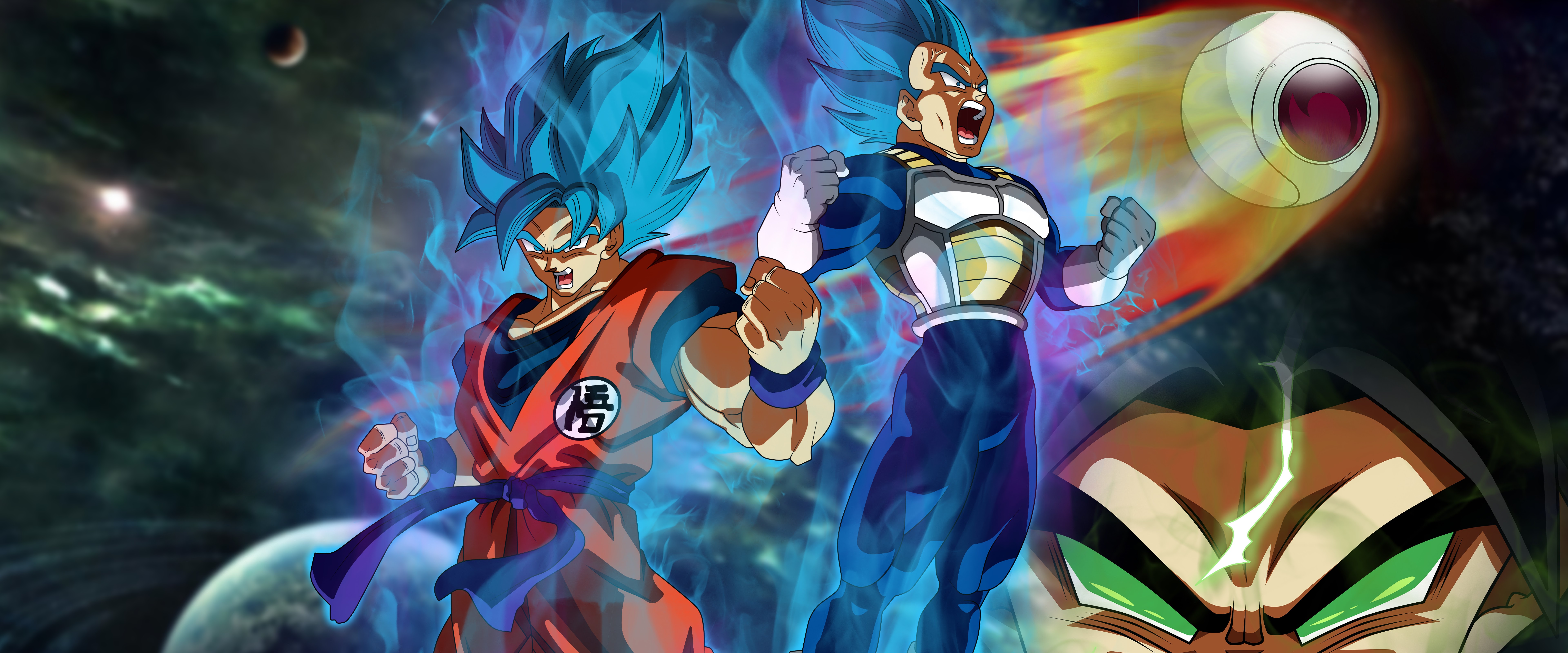 Dragon Ball Super: Broly Goku Vegeta Broly 8K Wallpaper