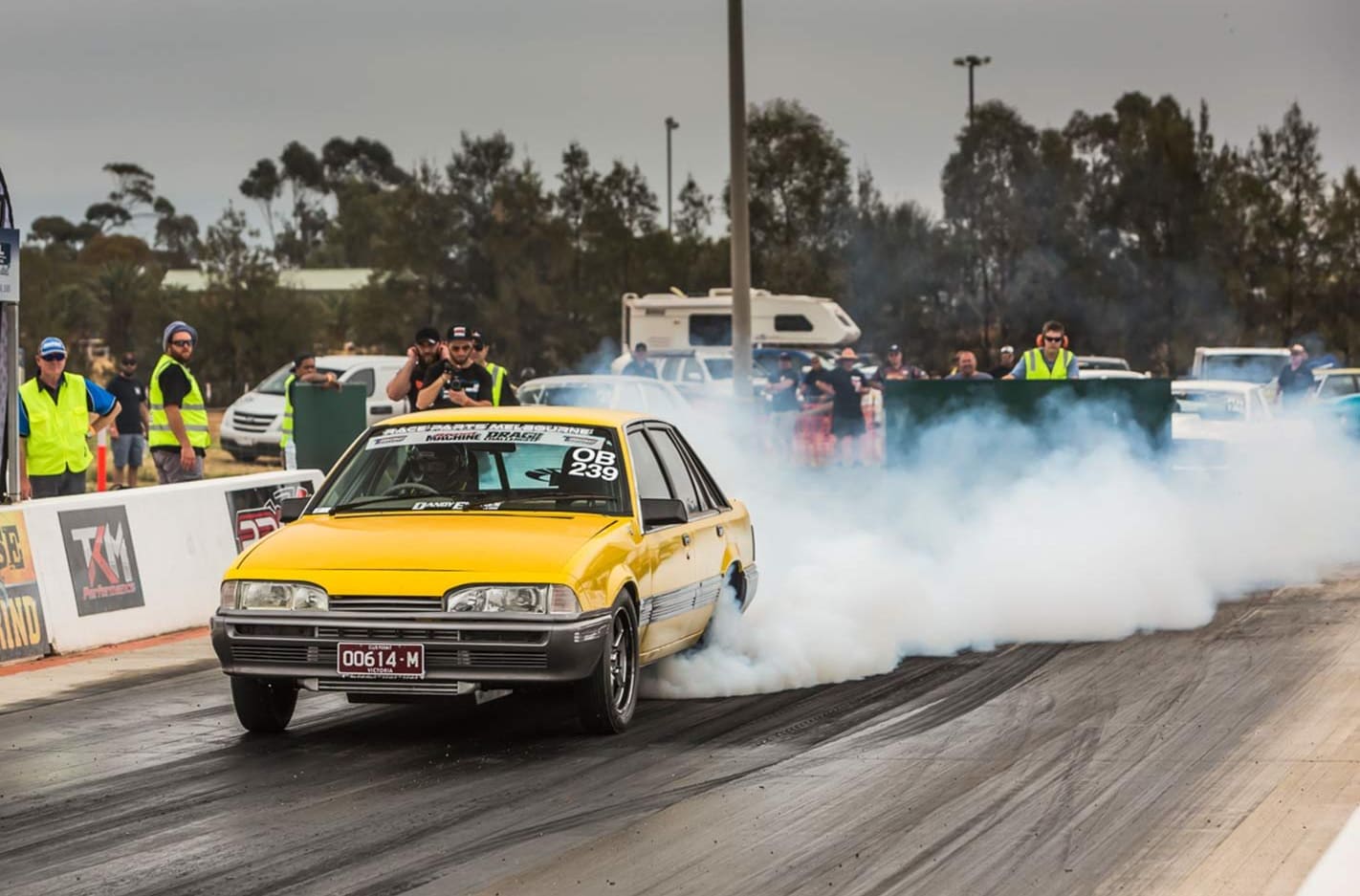 Ex Highway Patrol VL Commodore Runs Sevens At Drag Challenge 2018