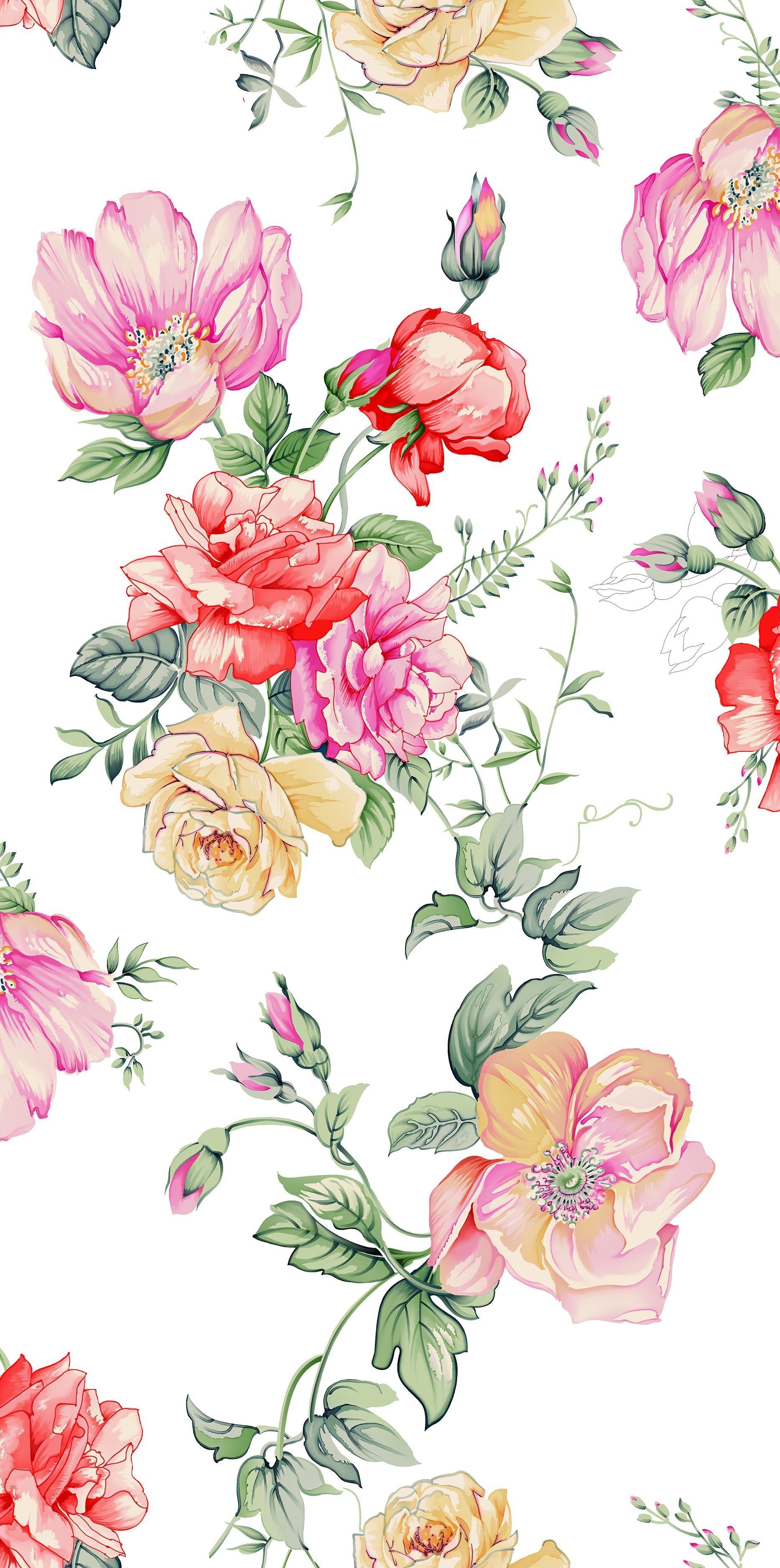 Watercolor Floral Wallpaper Free Watercolor Floral Background
