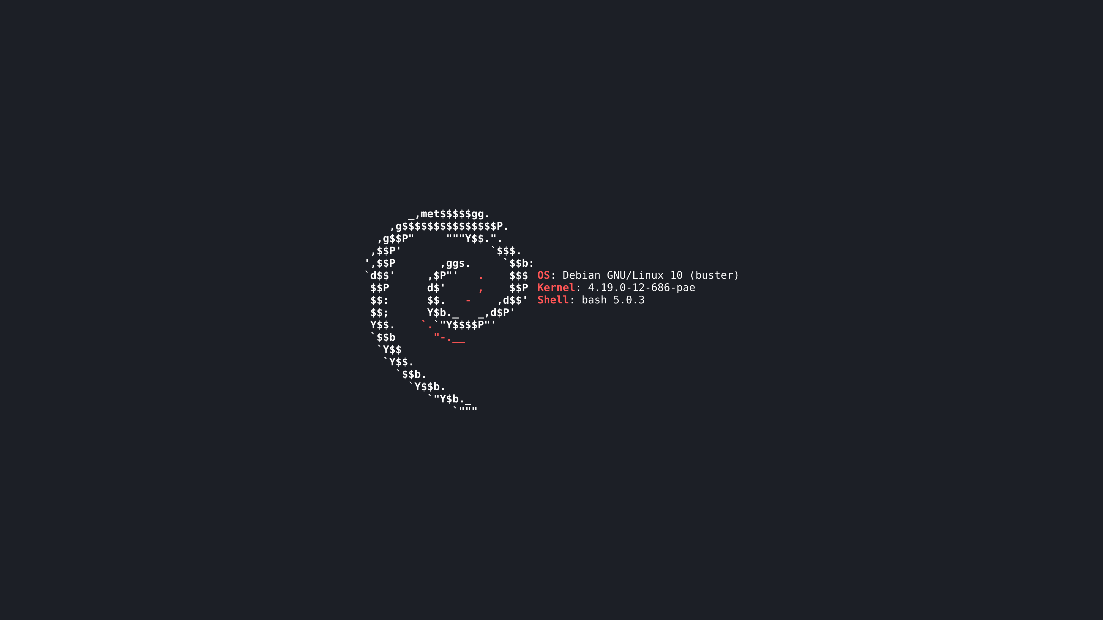 Debian Neofetch ASCII Wallpaper