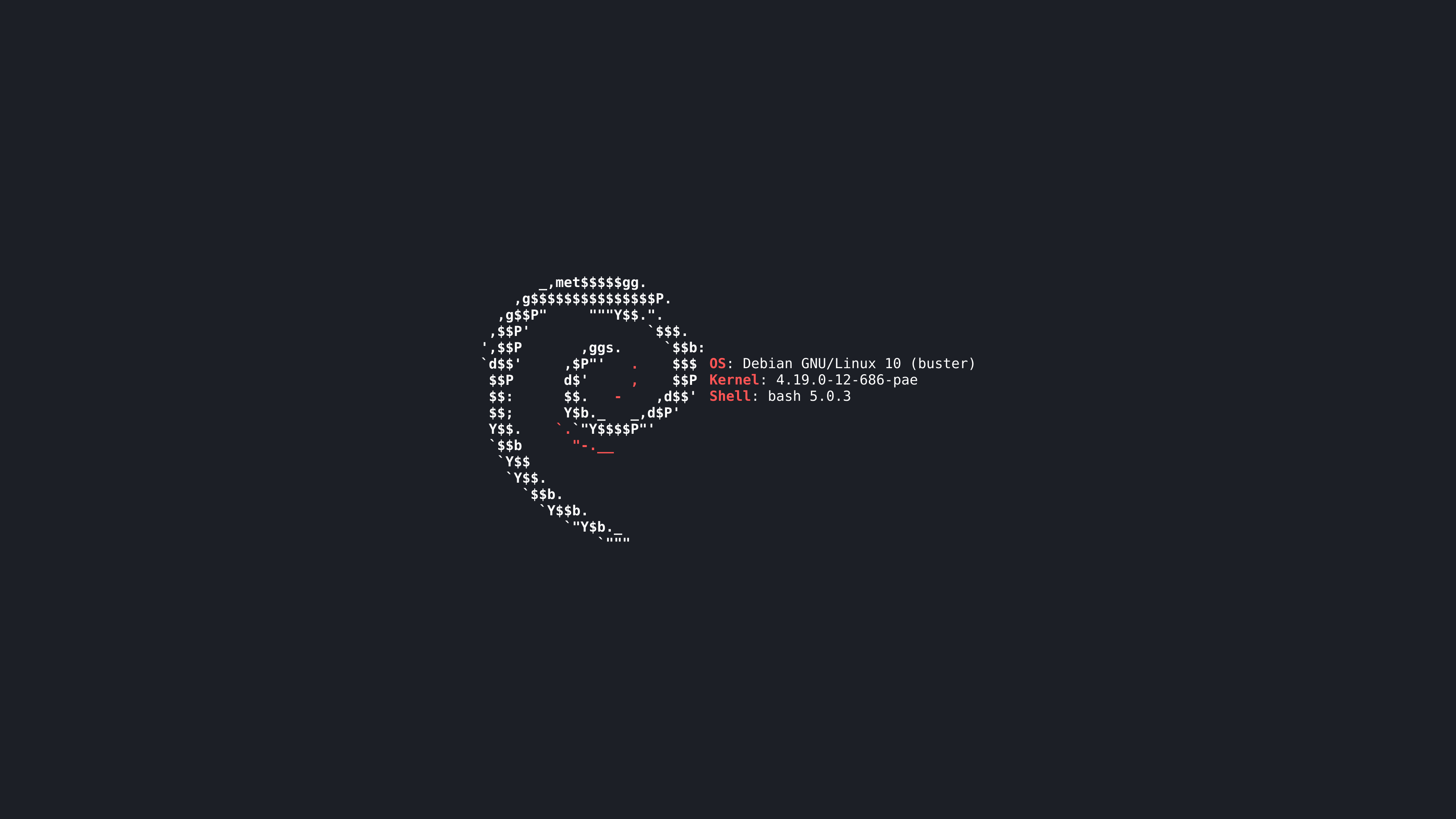 Debian Ascii Logo Debian Ascii Logo
