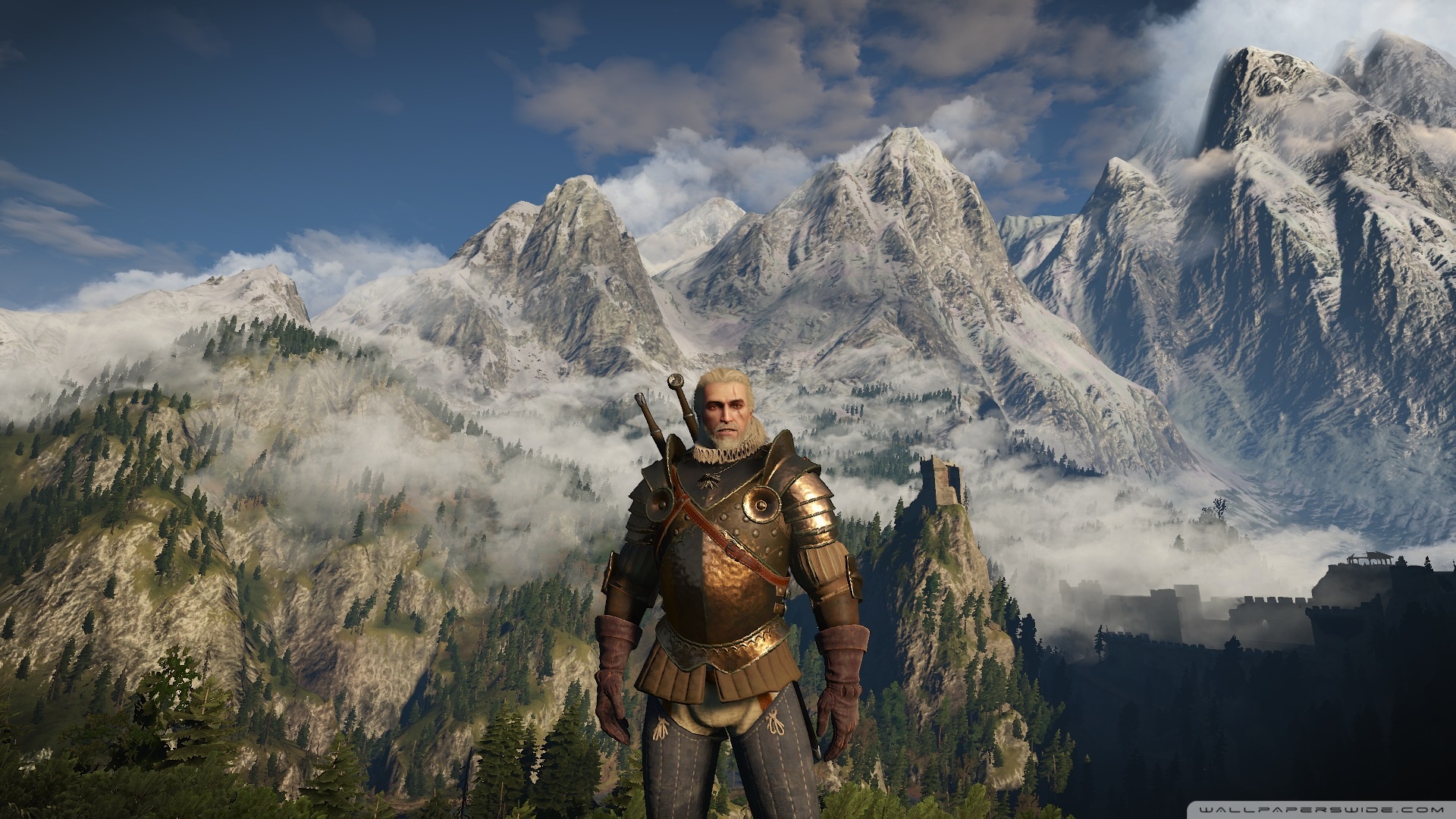 Mountain landscape in Kaer Morhen Ultra HD Desktop Background Wallpaper for 4K UHD TV, Widescreen & UltraWide Desktop & Laptop, Tablet