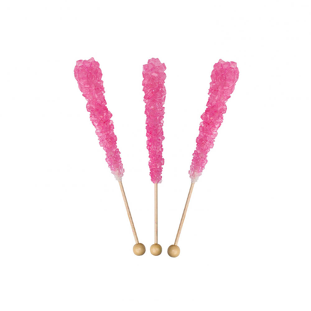 Rock Candy Crystal Sticks Pink: 120 Piece Case