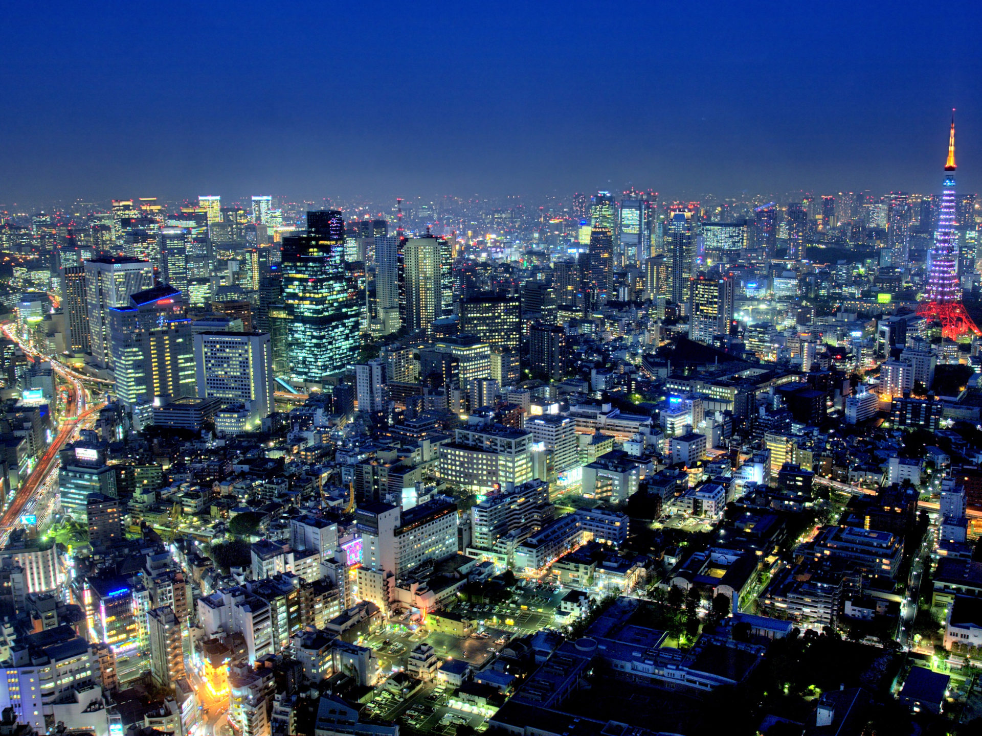 Tokyo Night View, The Most Populous City In The World 13.62 Million Inhabitants In 2016, Here Is The Headquarters Of The Emperor Of Japan And The Japanese Government, Wallpaper13.com