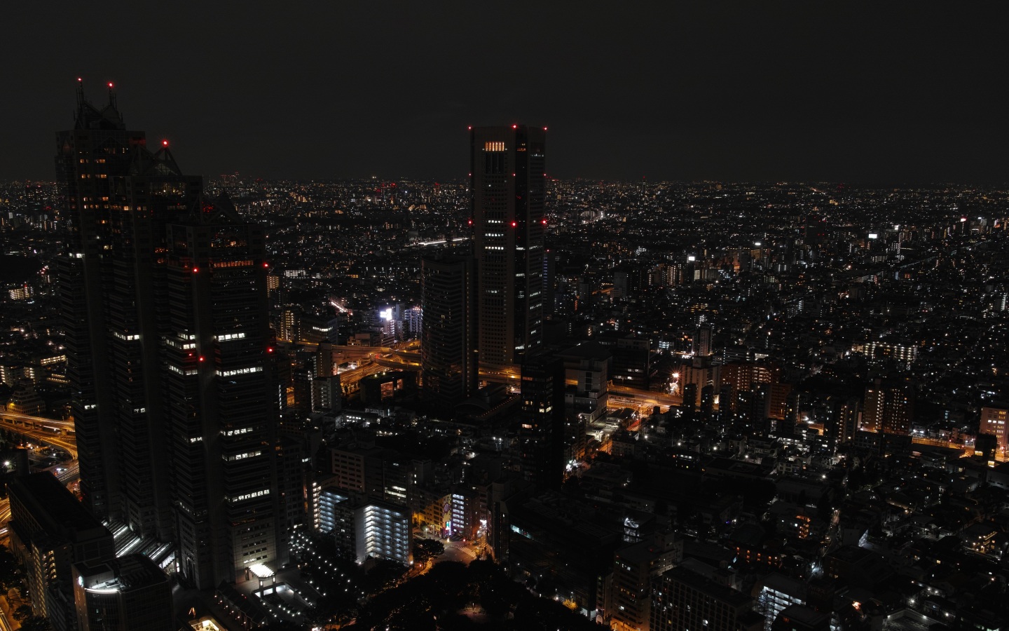 Wallpaper 4k night city, skyscrapers, tokyo, night 4k Wallpaper