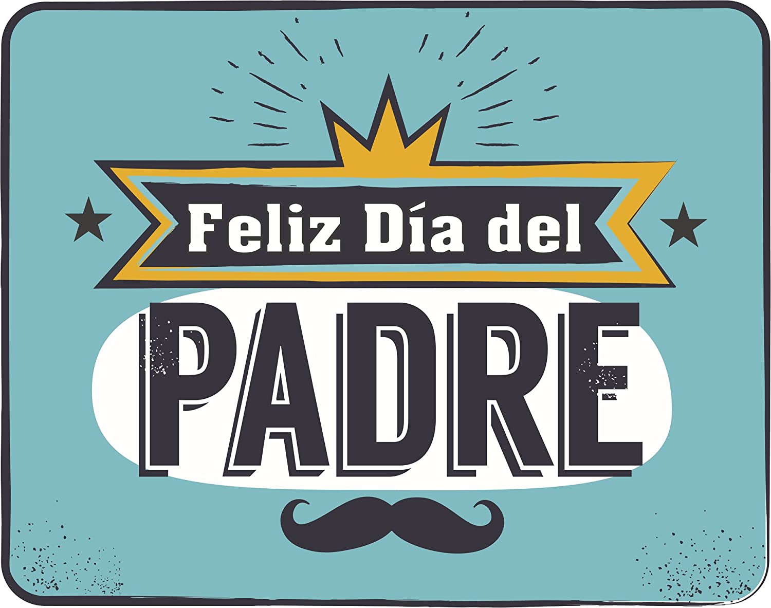 Divine Designs Spanish Happy Father's Day Feliz Dia del Padre Cartoon Icon Vinyl Decal Sticker (12 Wide)