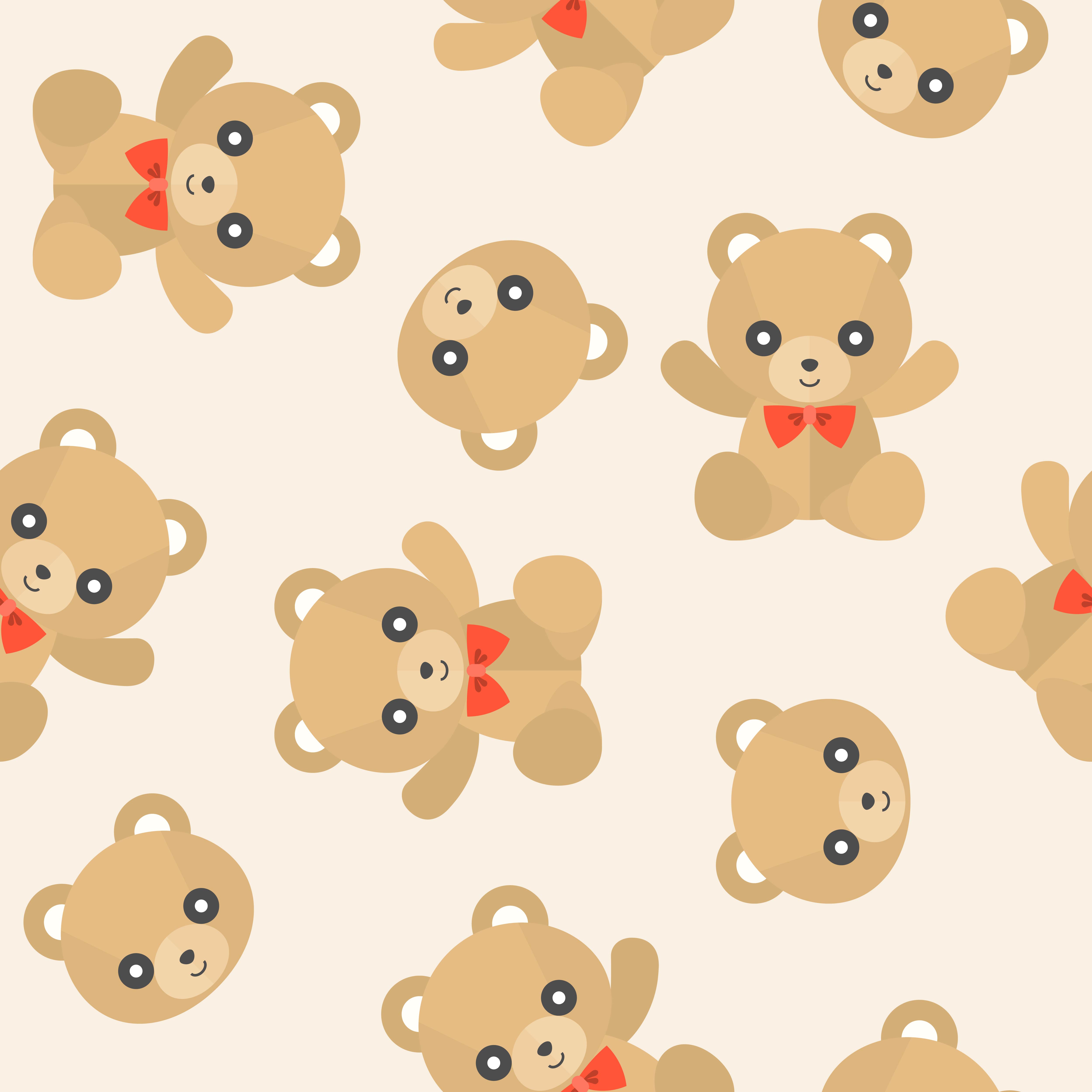 Seamless pattern cute teddy bear for use as wallpaper