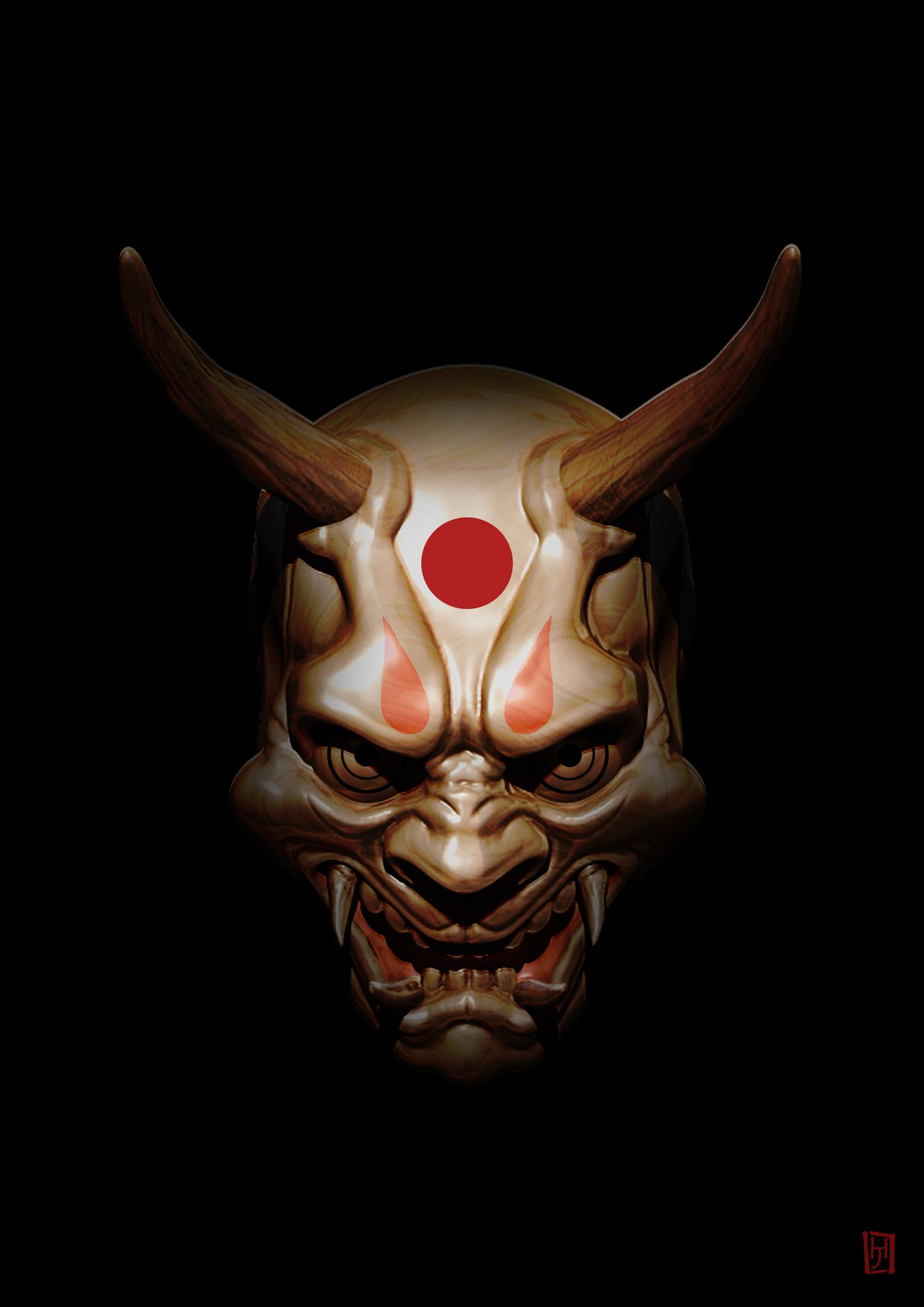 Free download Samurai Demon Mask Wallpaper Top Samurai Demon Mask [1600x2263] for your Desktop, Mobile & Tablet. Explore Oni Wallpaper. Oni Wallpaper, Oni Mask Wallpaper, Oni Akuma Wallpaper