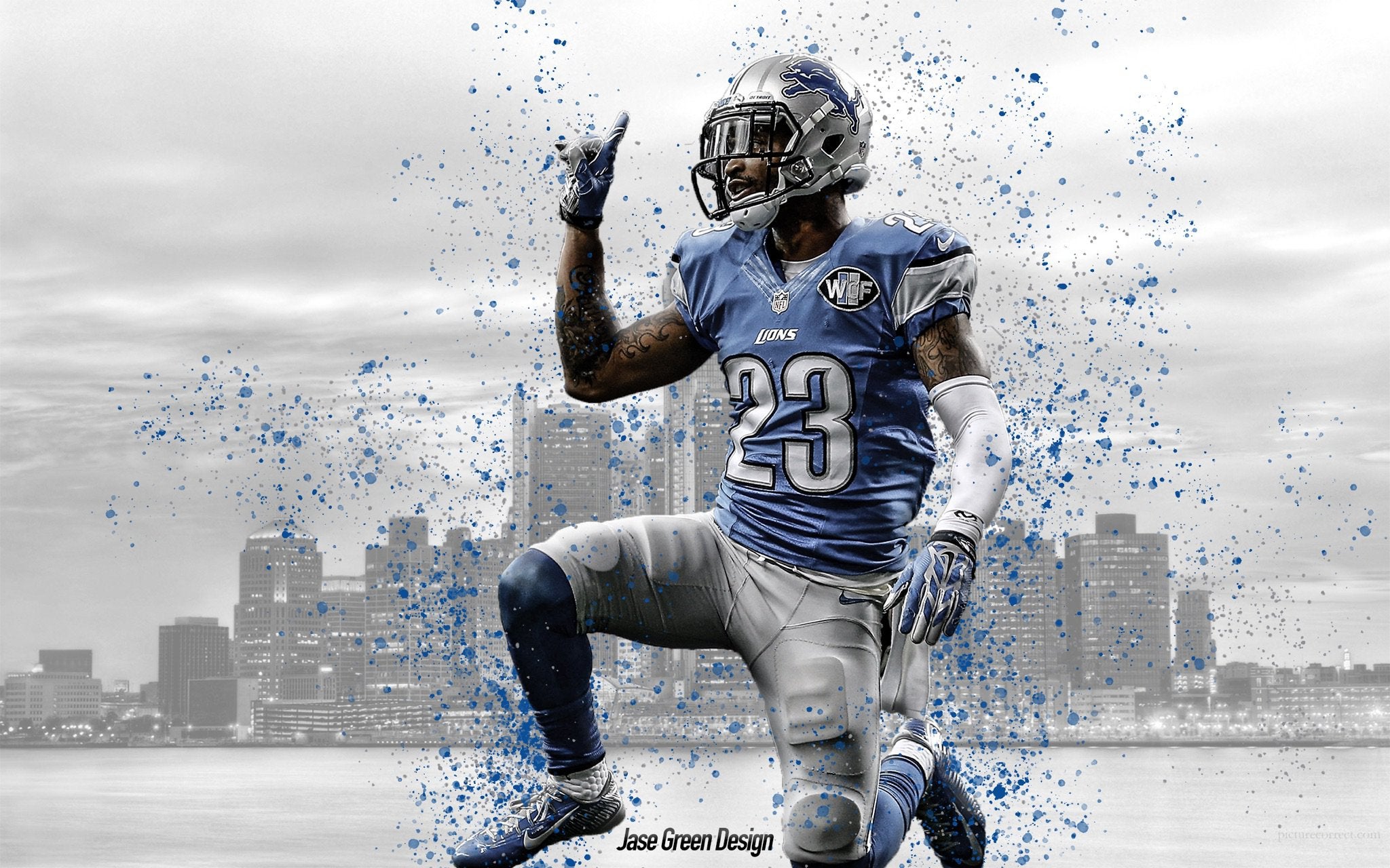 Made this background of one of my favorite players, Darius Slay Jr.!
