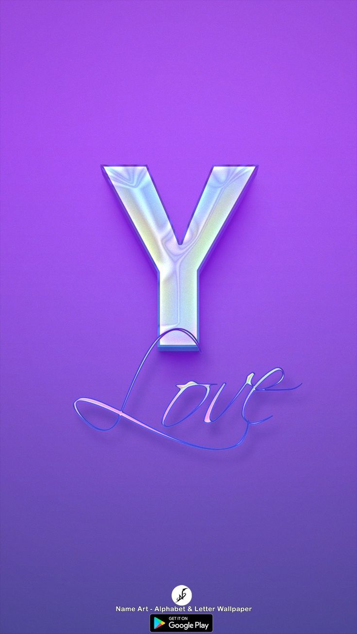 Y Name Art DP Holographic Text Effect Alphabet Wallpaper