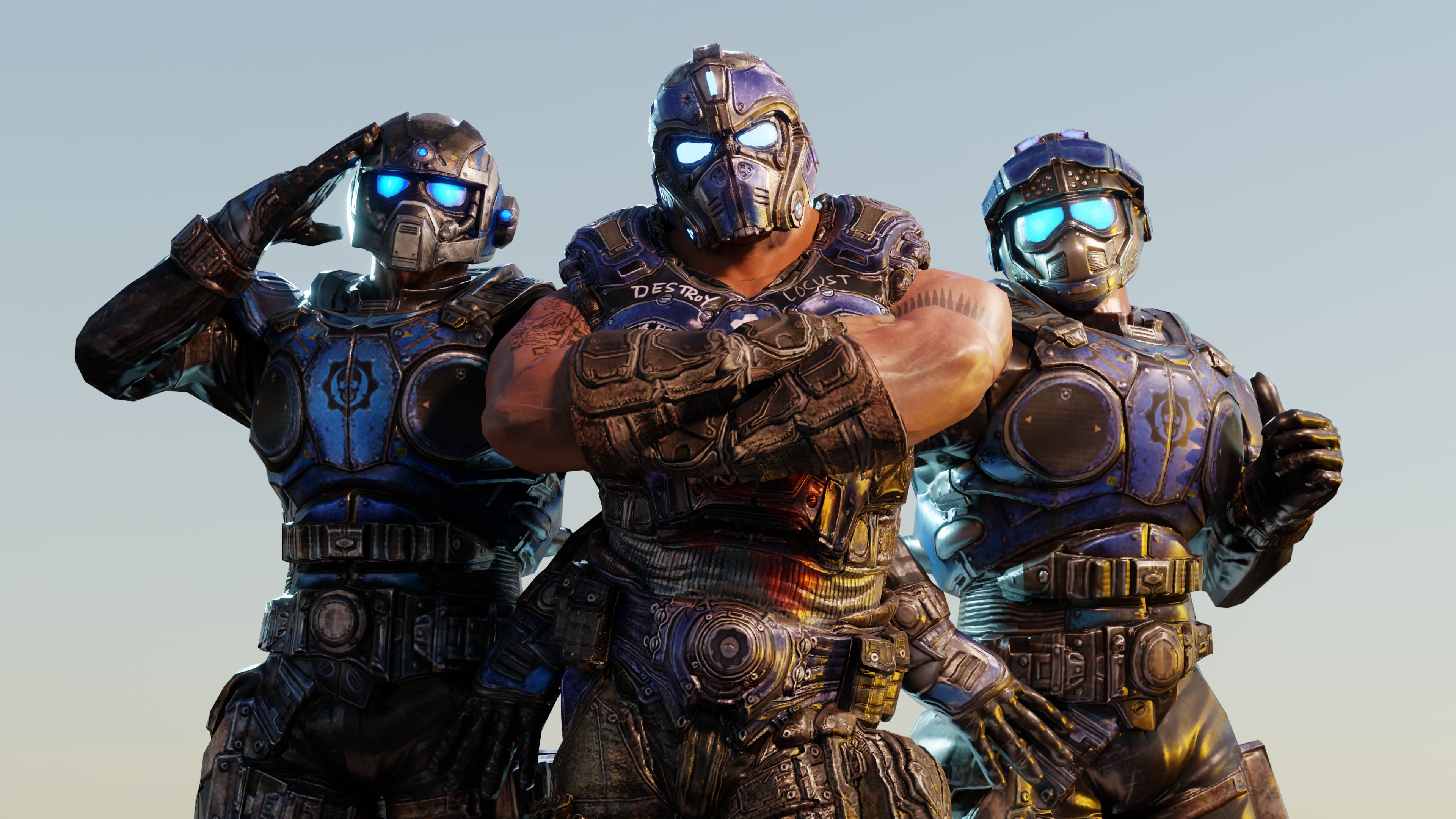 RuV {Commission closed} Brothers #Gearsofwar #Gears #Epicgames #Thecolation #COG #AnthonyCarmine #BenjaminCarmine #ClaytonCarmine #Carmine d #fanart #Blender3D #cycle #render