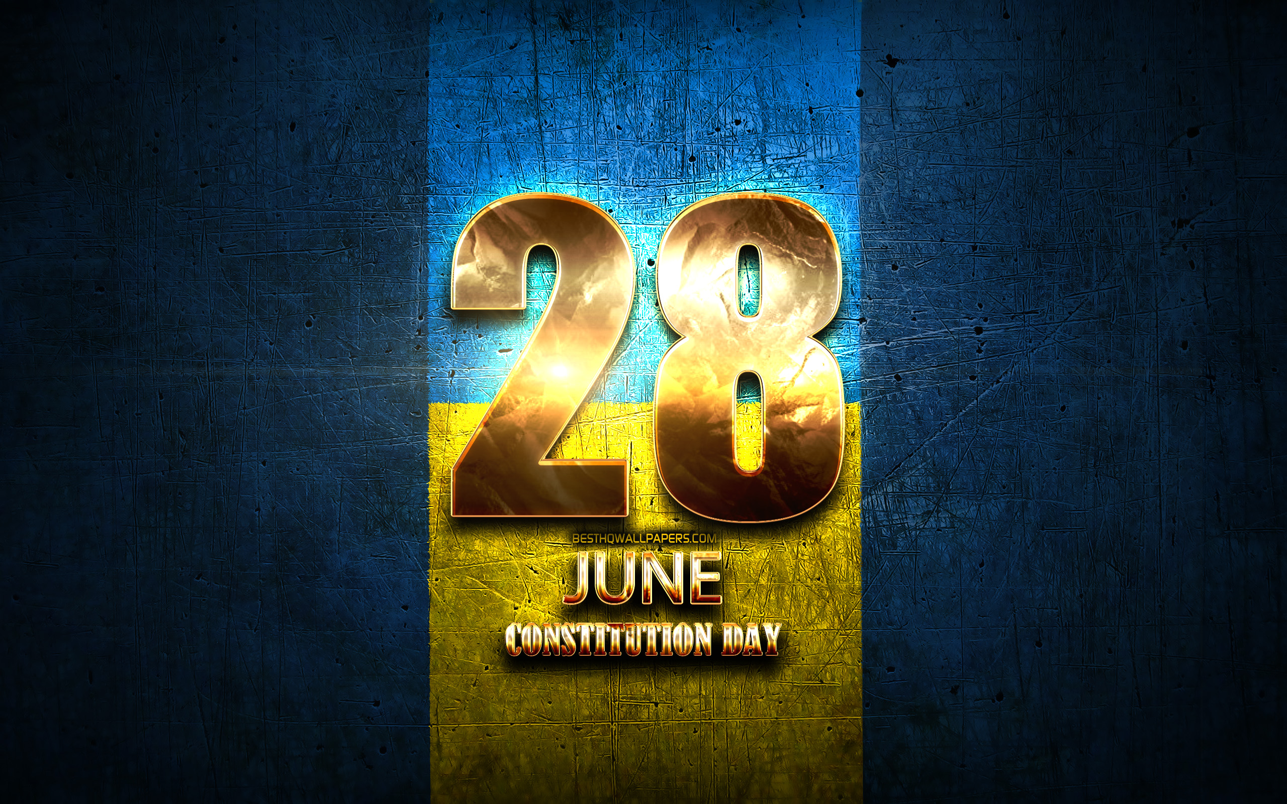 Download wallpaper Constitution Day, June golden signs, ukrainian national holidays, Constitution Day of Ukraine, Ukraine Public Holidays, Ukraine, Europe for desktop with resolution 2560x1600. High Quality HD picture wallpaper