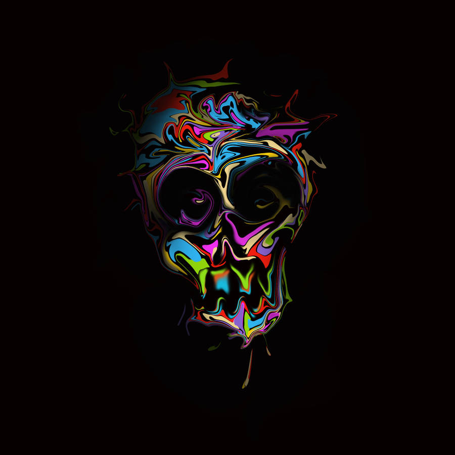 Download iPhone 12 Pro Max Skull Drawing Wallpaper