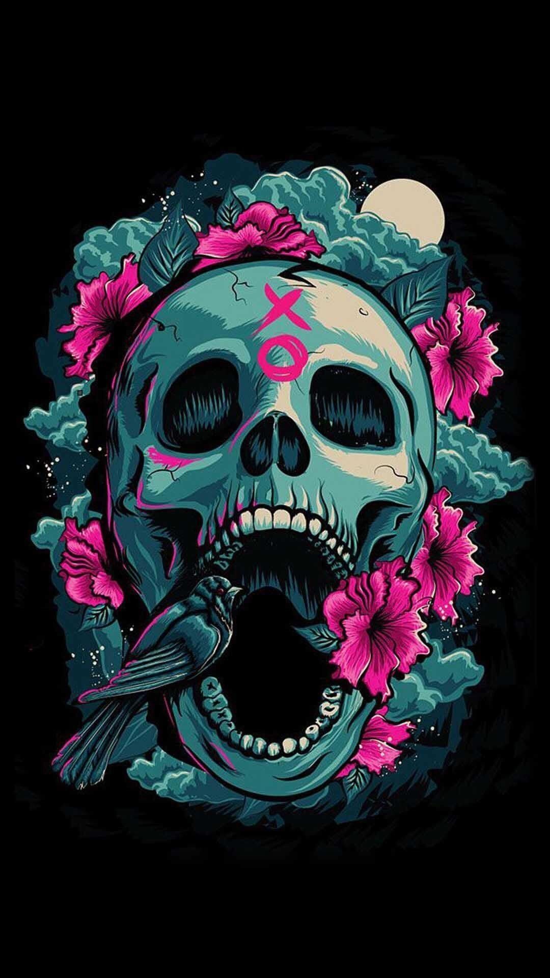 Skull Art Wallpaper, iPhone, Desktop HD Background / Wallpaper (1080p, 4k) HD Wallpaper (Desktop Background / Android / iPhone) (1080p, 4k) (1080x1920)