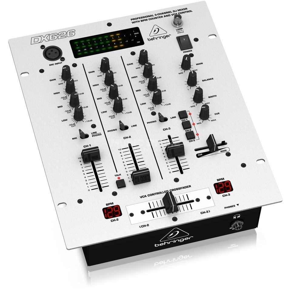Behringer DX 626 Pro 3 Channel DJ Mixer. MUSIC STORE Professional
