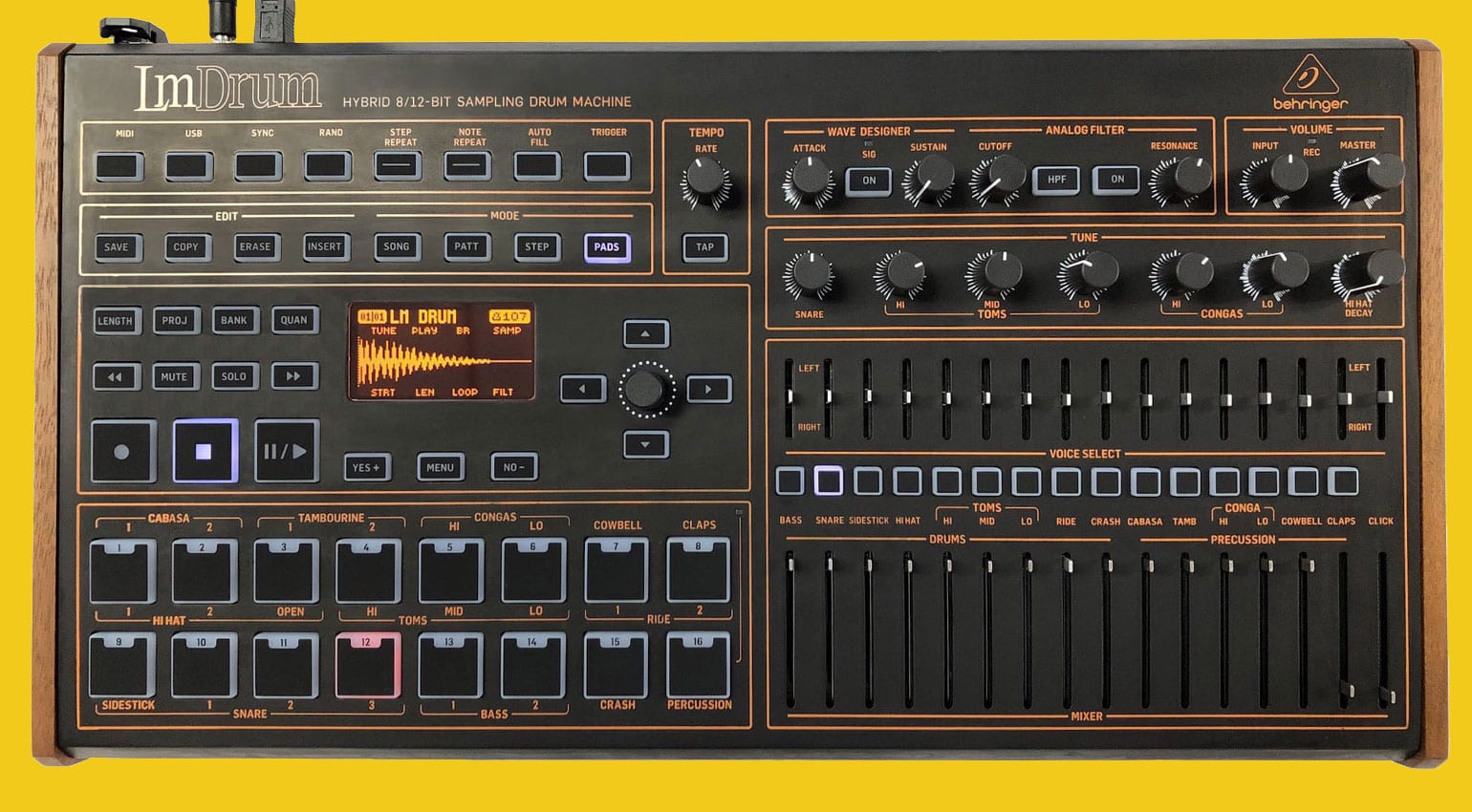 Behringer reveals LmDrum a LinnDrum clone with added display