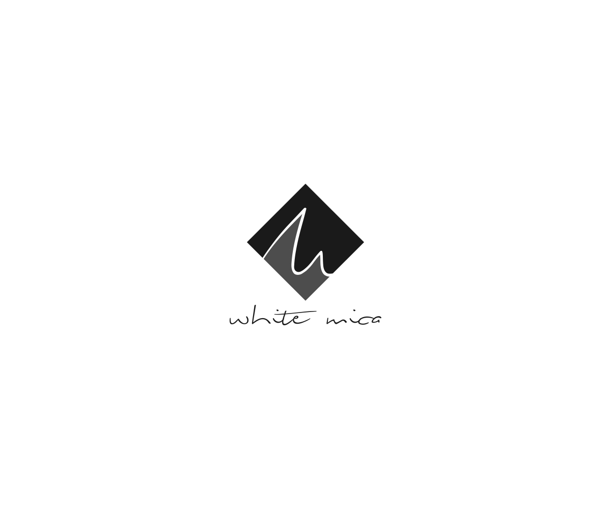 Upmarket, Modern, Business Logo Design for White Mica, WM and the words WALLPAPERS. LIGHTING. INTERIORS by CA Designs. Design