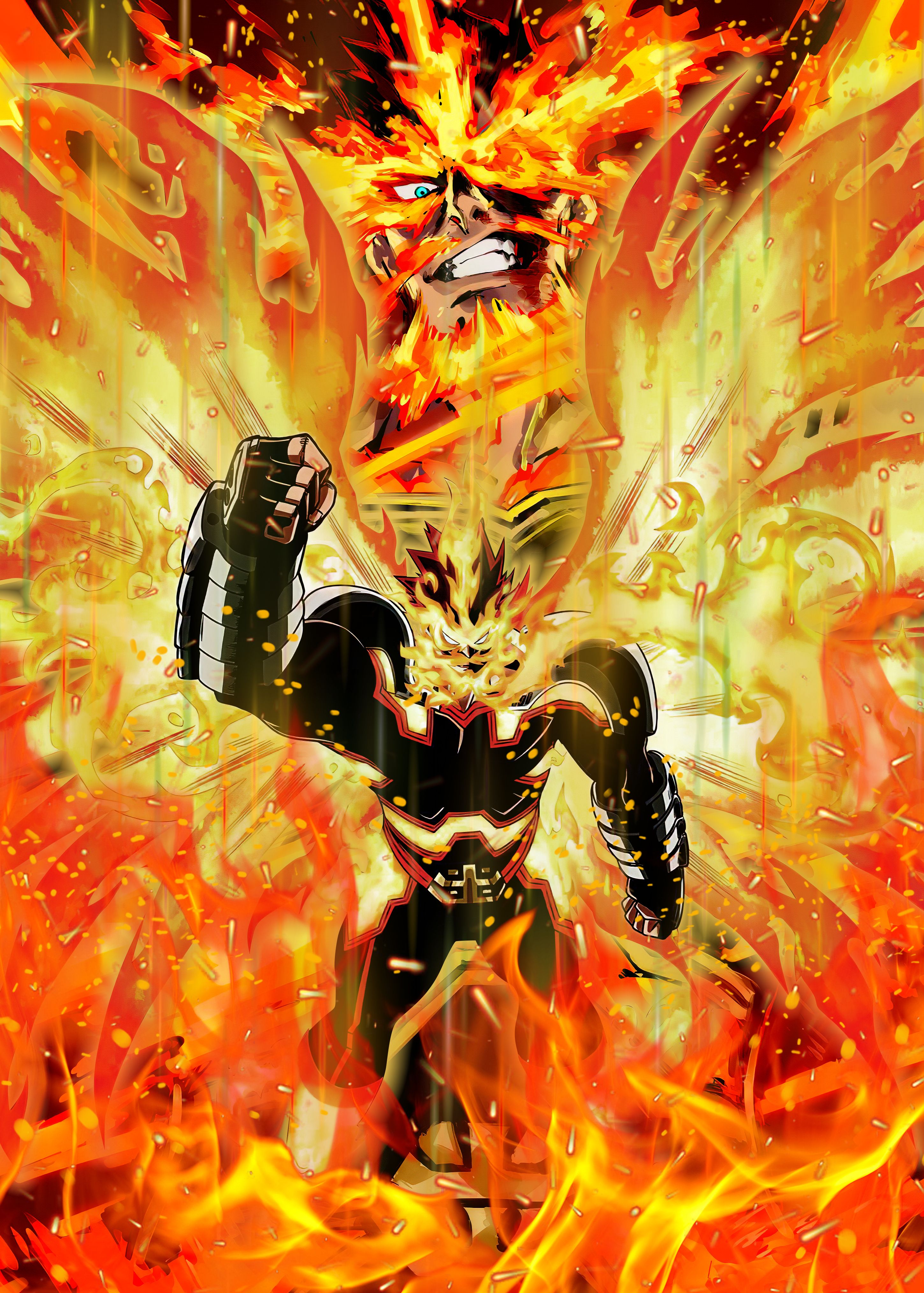 My Hero Academia (Endeavor) Metal Poster. My hero academia, Hero, Hero wallpaper