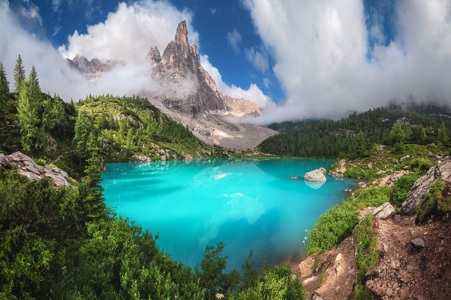 Wall Mural Photo Wallpaper Veneto Lago Di Sorapis Panorama